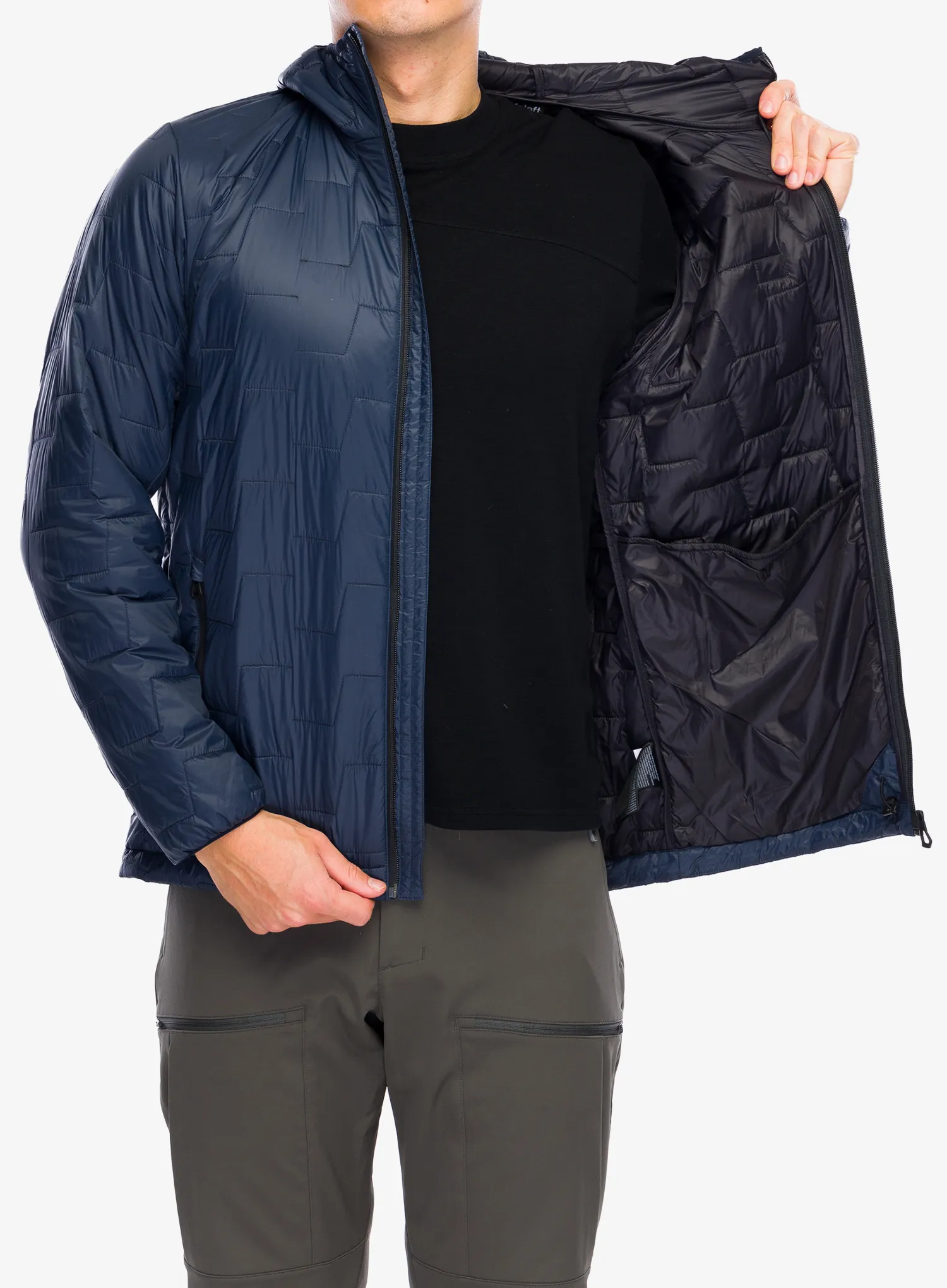 Zateplená bunda Helly Hansen Lifaloft Hooded Insulator Jacket - navy