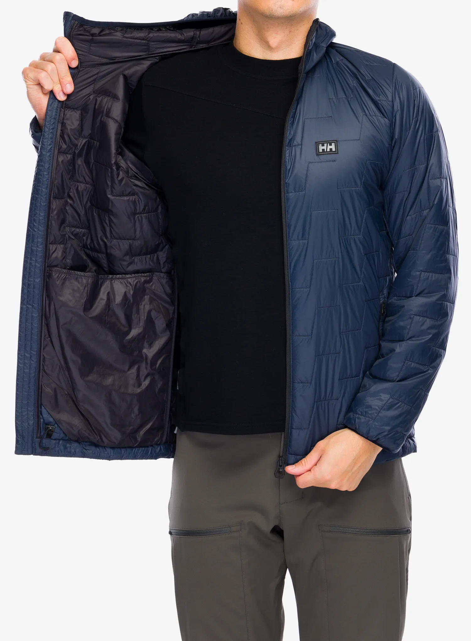 Zateplená bunda Helly Hansen Lifaloft Hooded Insulator Jacket - navy