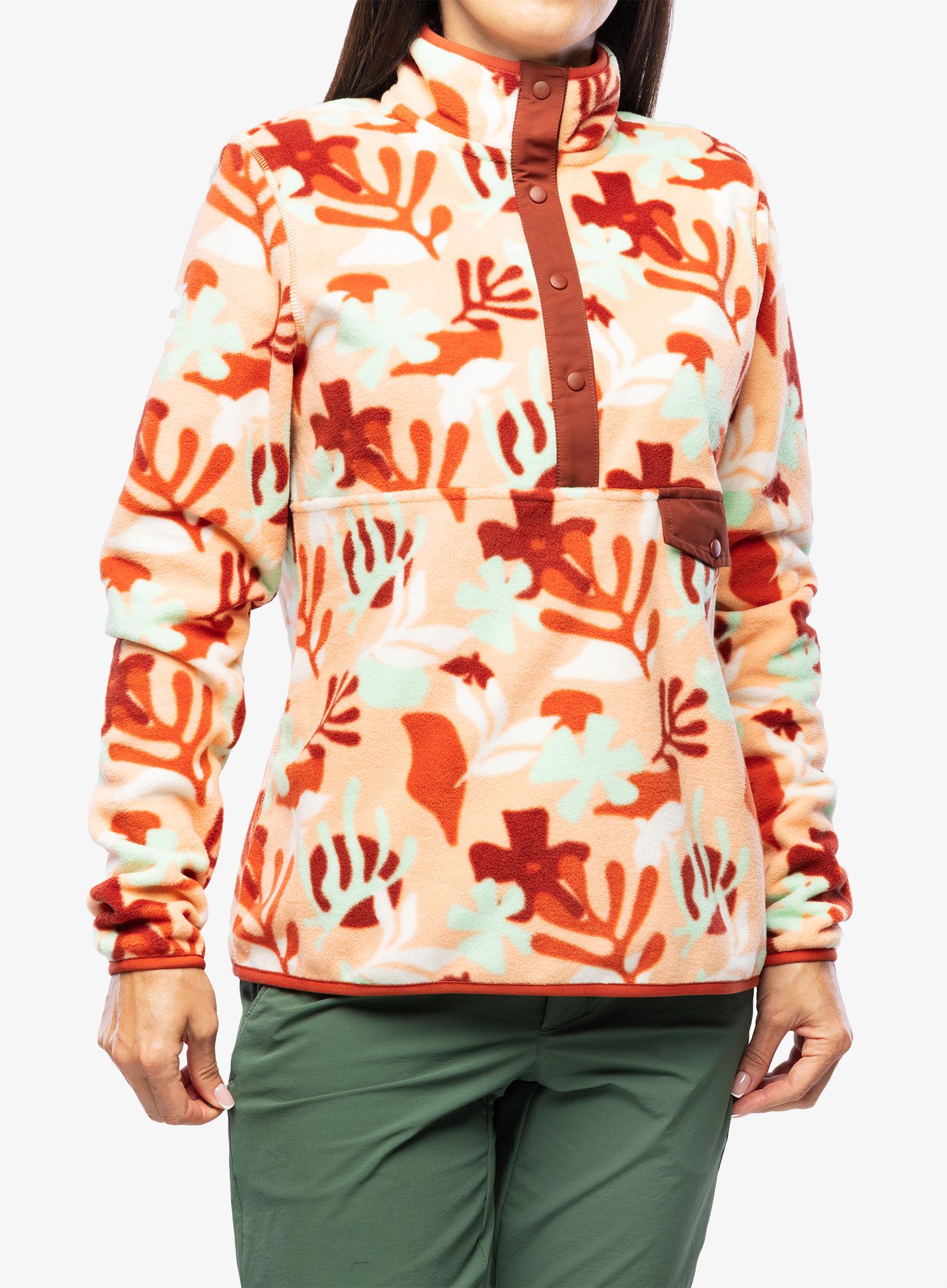 Fleece mikina dámská Helly Hansen Maridalen Fleece - terracotta icon print