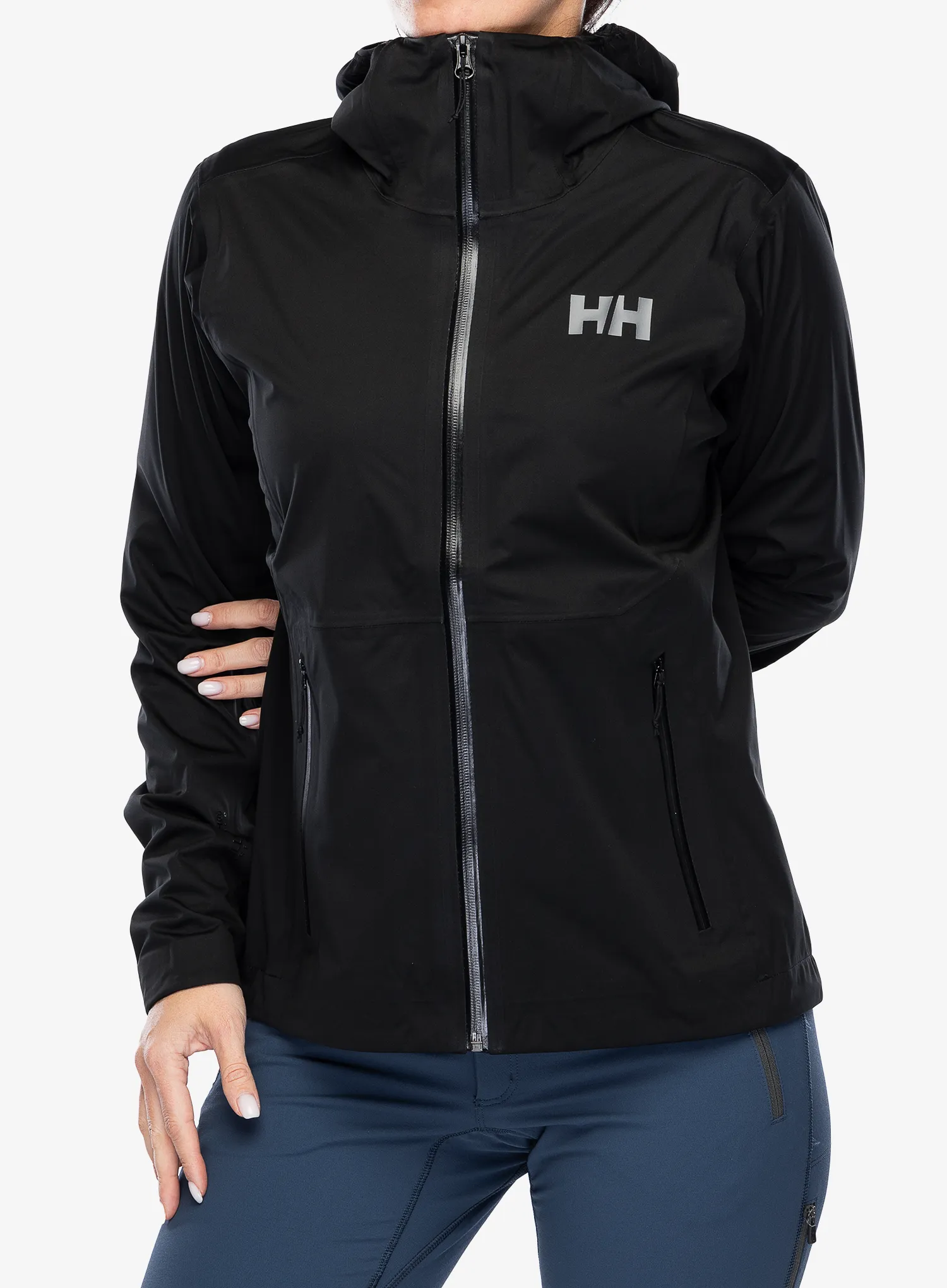 Dámská bunda do deště Helly Hansen Momentum 3L Stretch Jacket - black