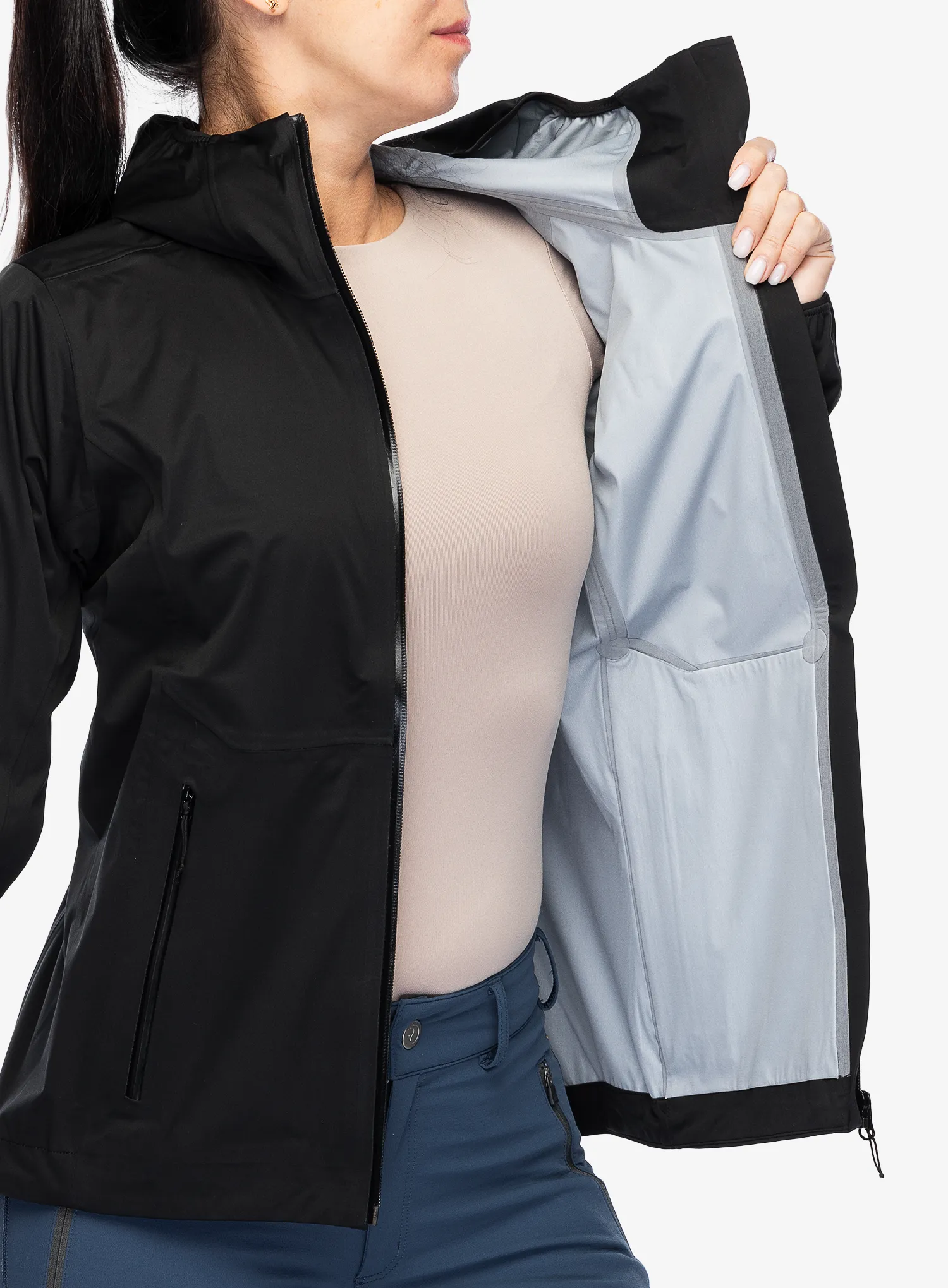Dámská bunda do deště Helly Hansen Momentum 3L Stretch Jacket - black