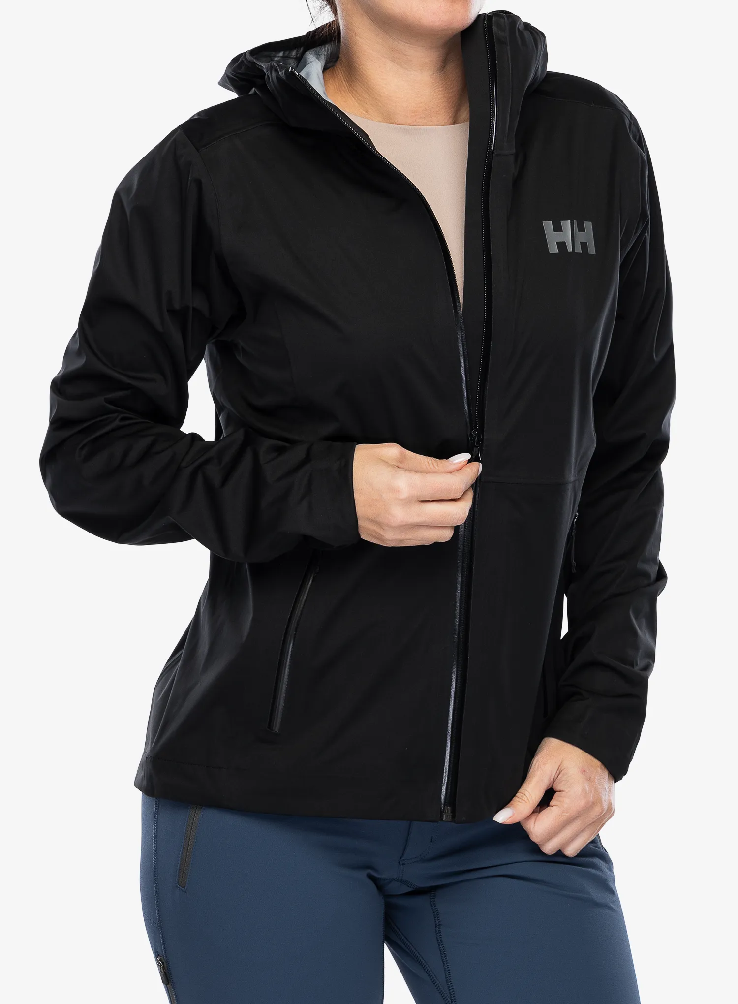 Dámská bunda do deště Helly Hansen Momentum 3L Stretch Jacket - black