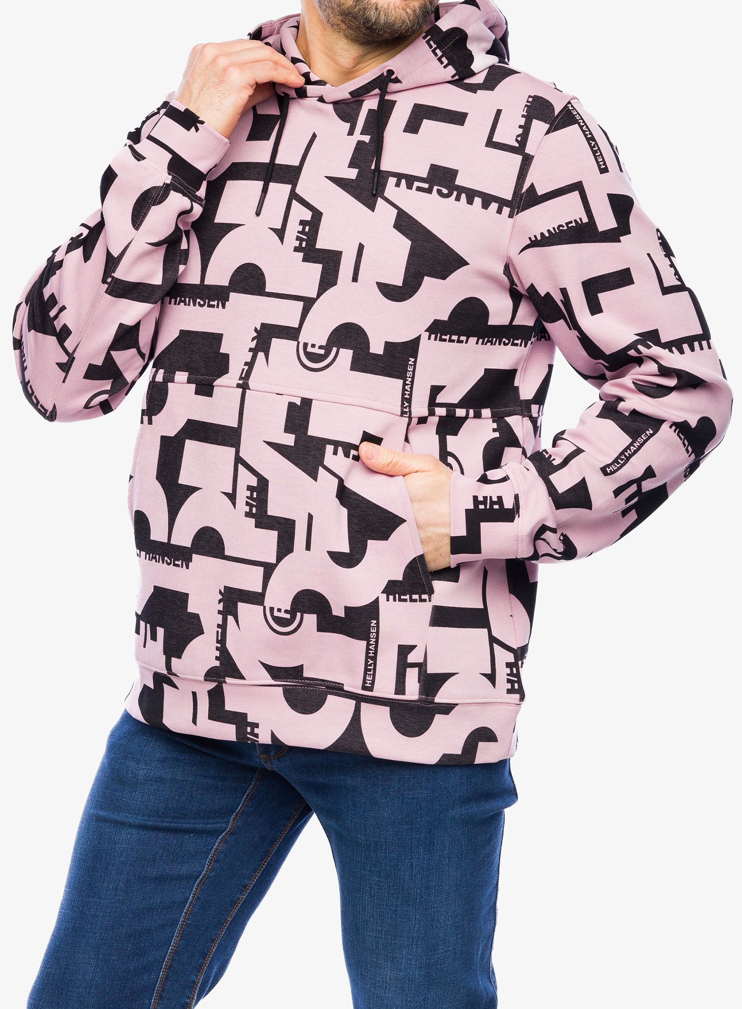 Mikina s kapucí Helly Hansen Move Sweat Hoodie - urban pink