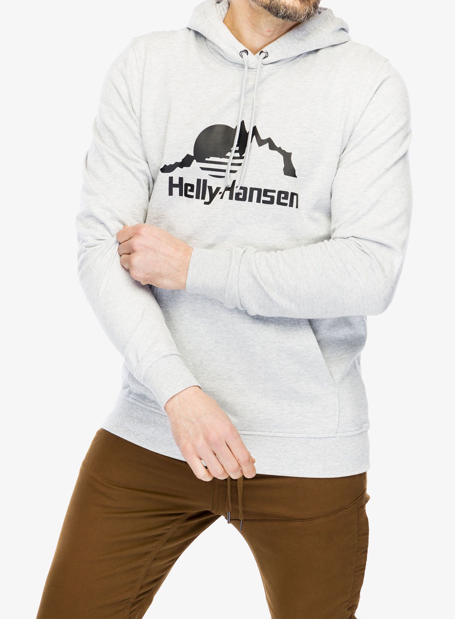 Mikina s kapucí Helly Hansen Nord Graphic Pullover Hoodie - grey melange/grey