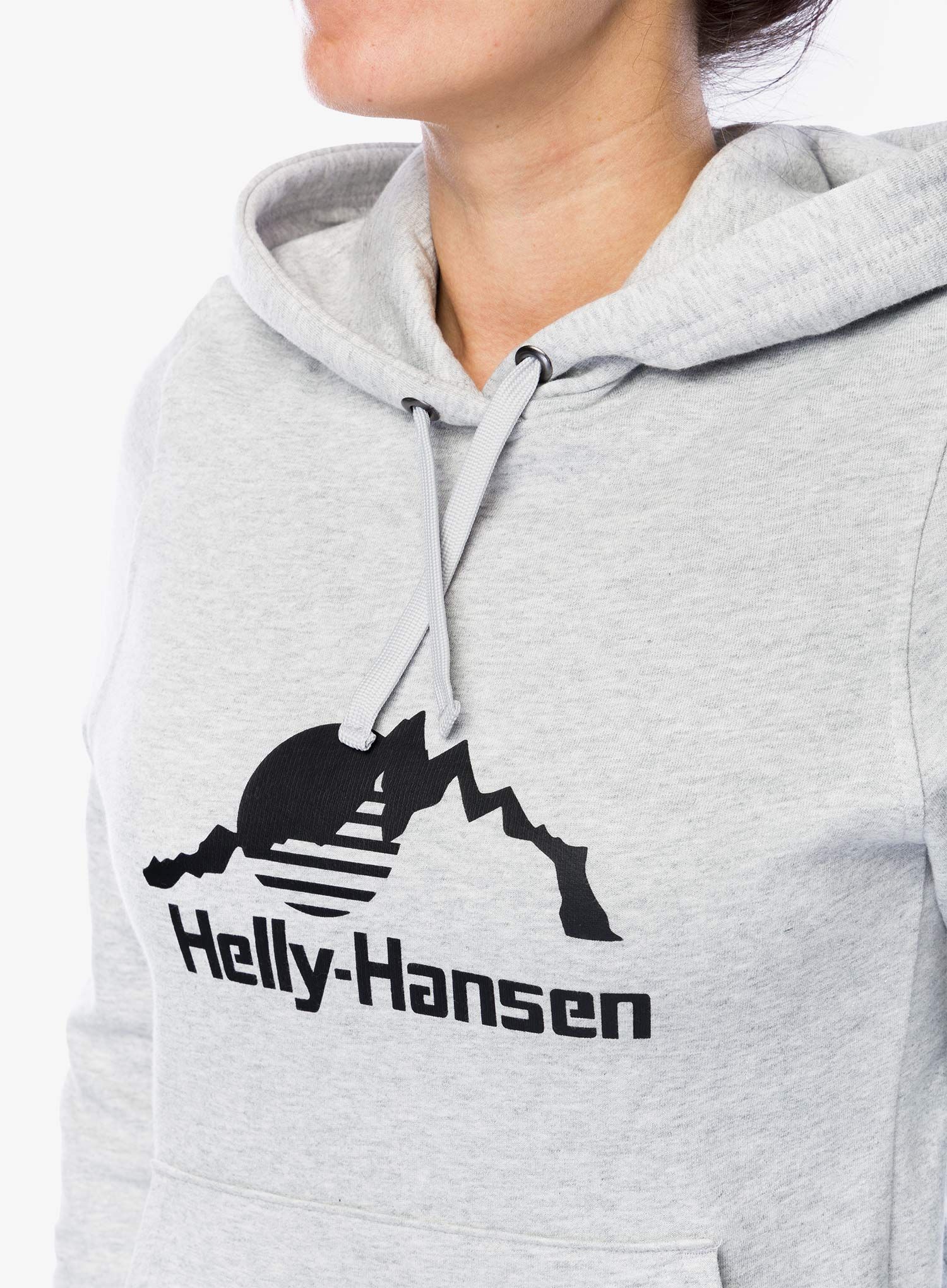 Dámská mikina s kapucí Helly Hansen Nord Graphic Pullover Hoodie - grey melange/grey
