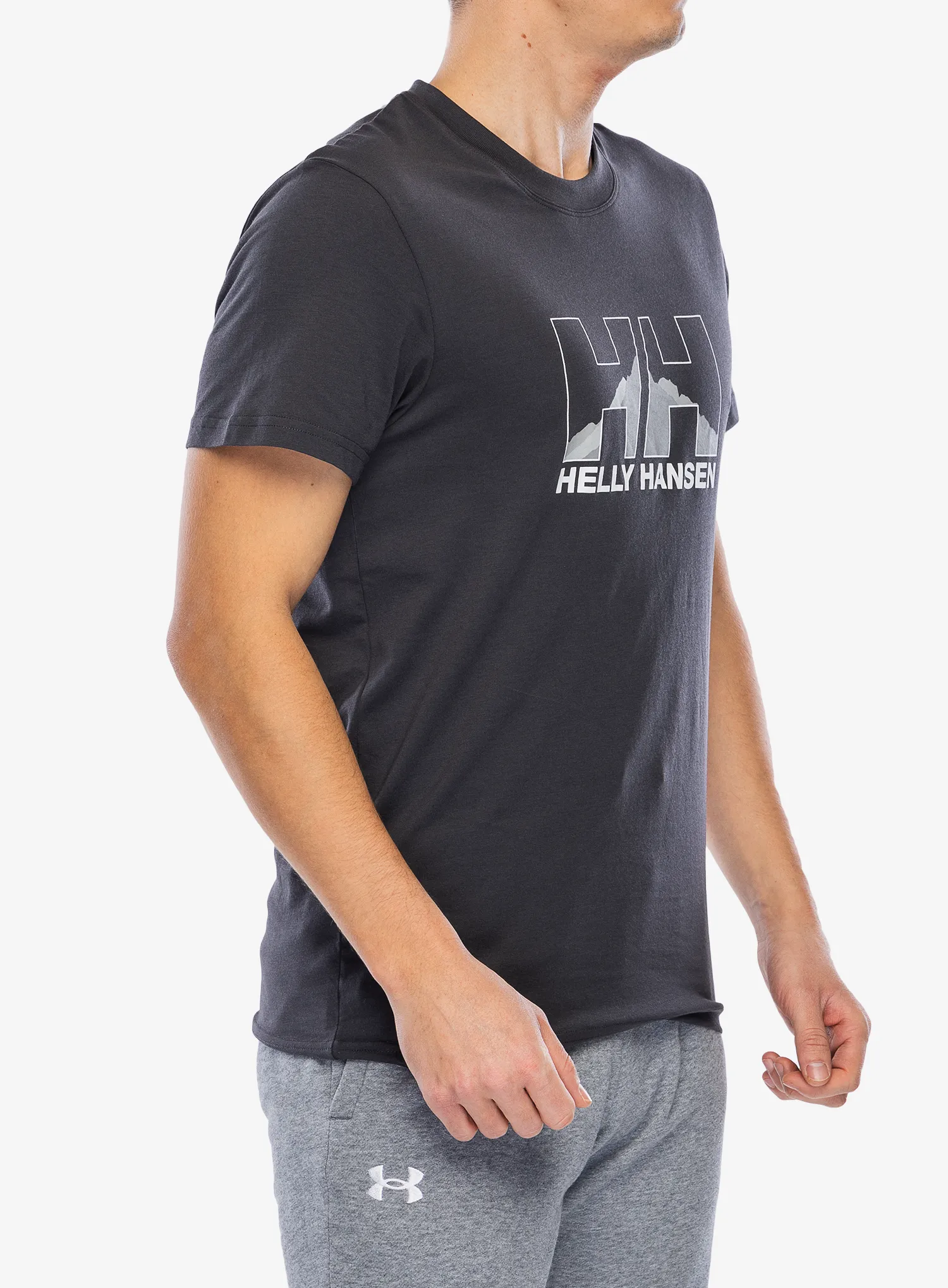Bavlněné tričko Helly Hansen Nord Graphic T-Shirt - ebony/ebony
