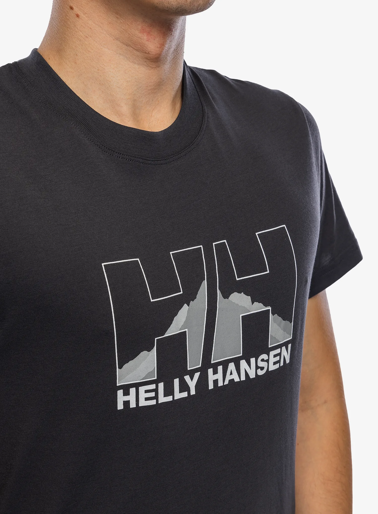 Bavlněné tričko Helly Hansen Nord Graphic T-Shirt - ebony/ebony