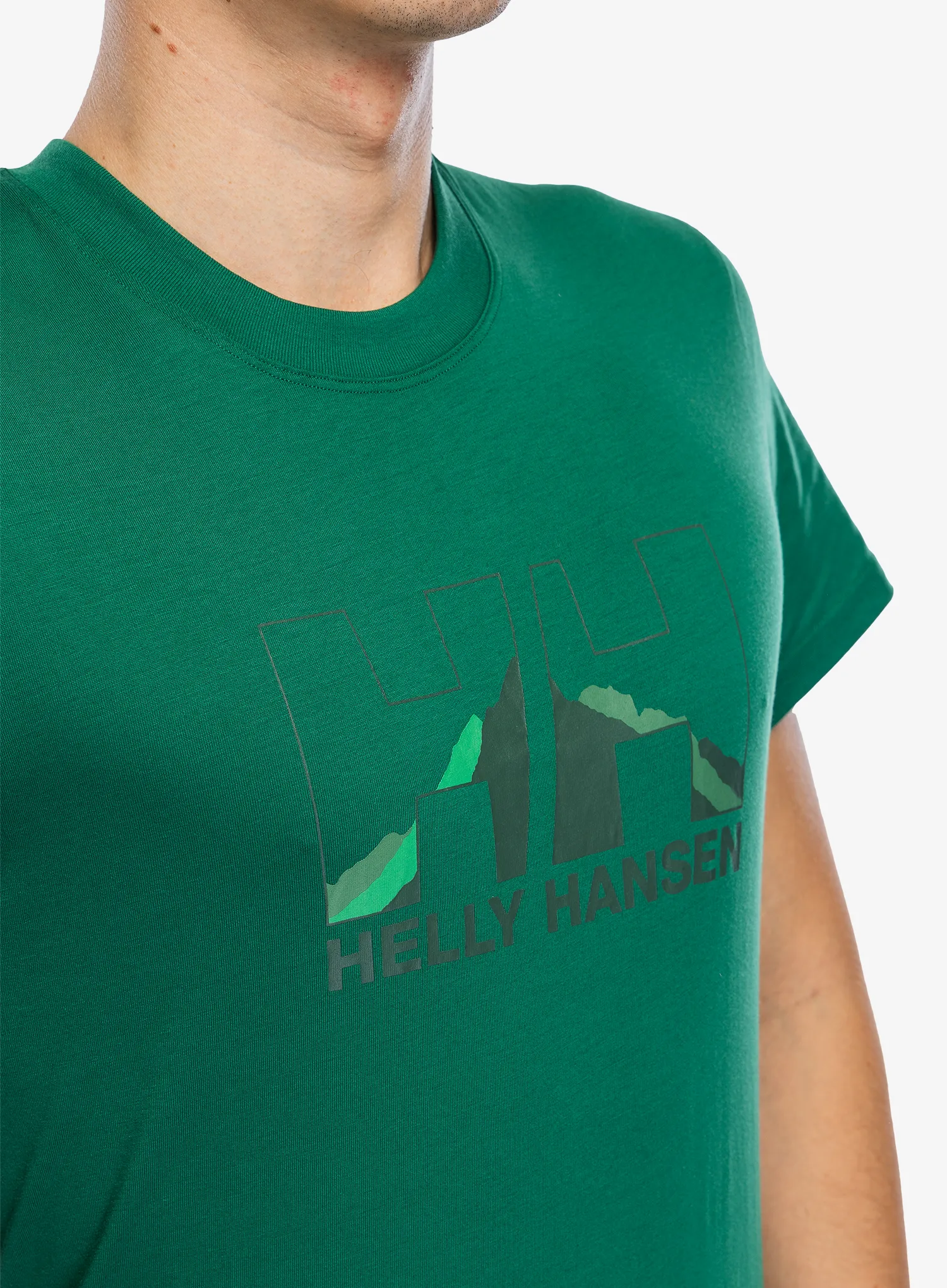 Tričko s potiskem Helly Hansen Nord Graphic T-Shirt - malachite