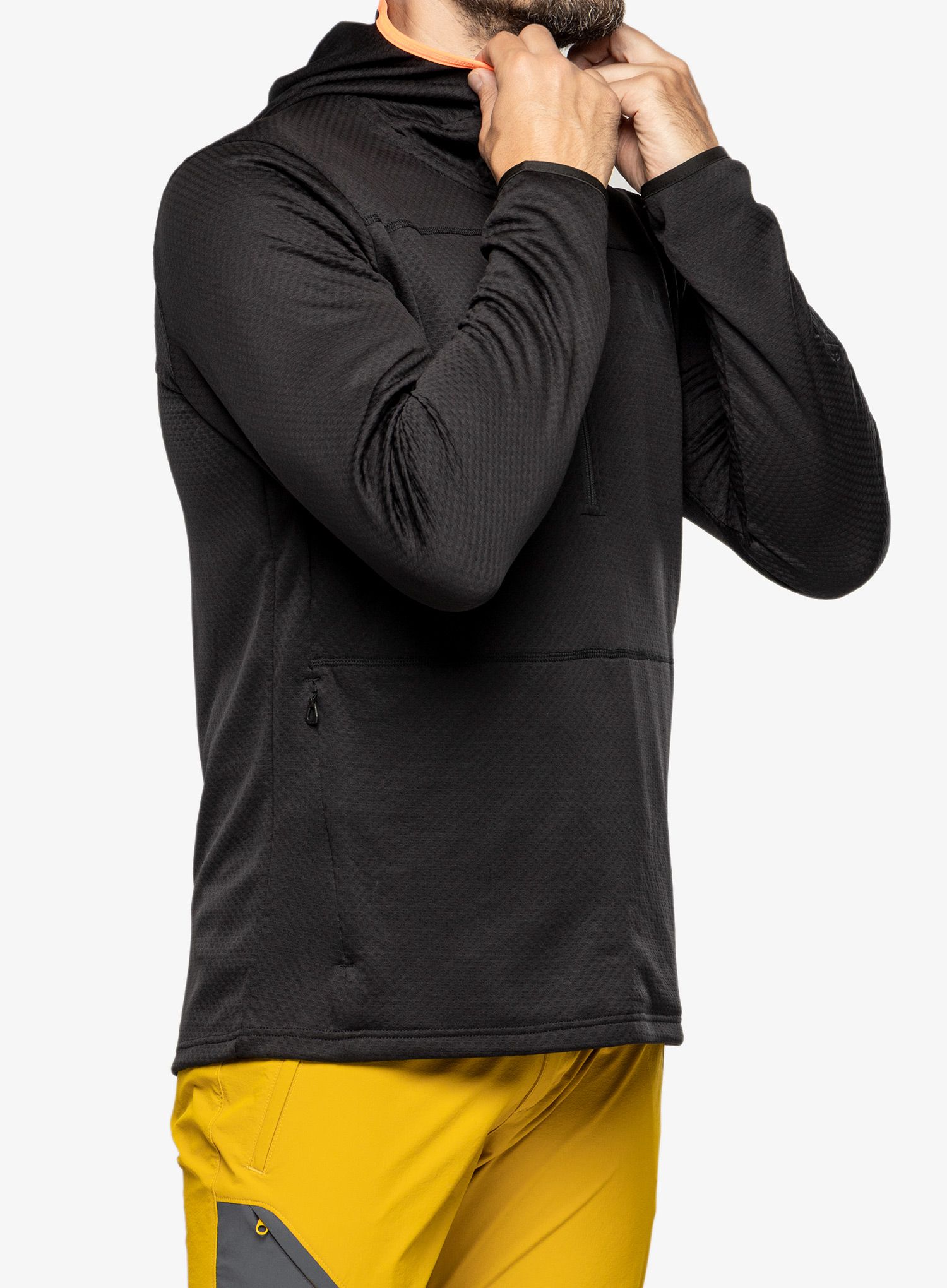 Mikina s zipem 1/2 Helly Hansen Powdreamer Midlayer - black
