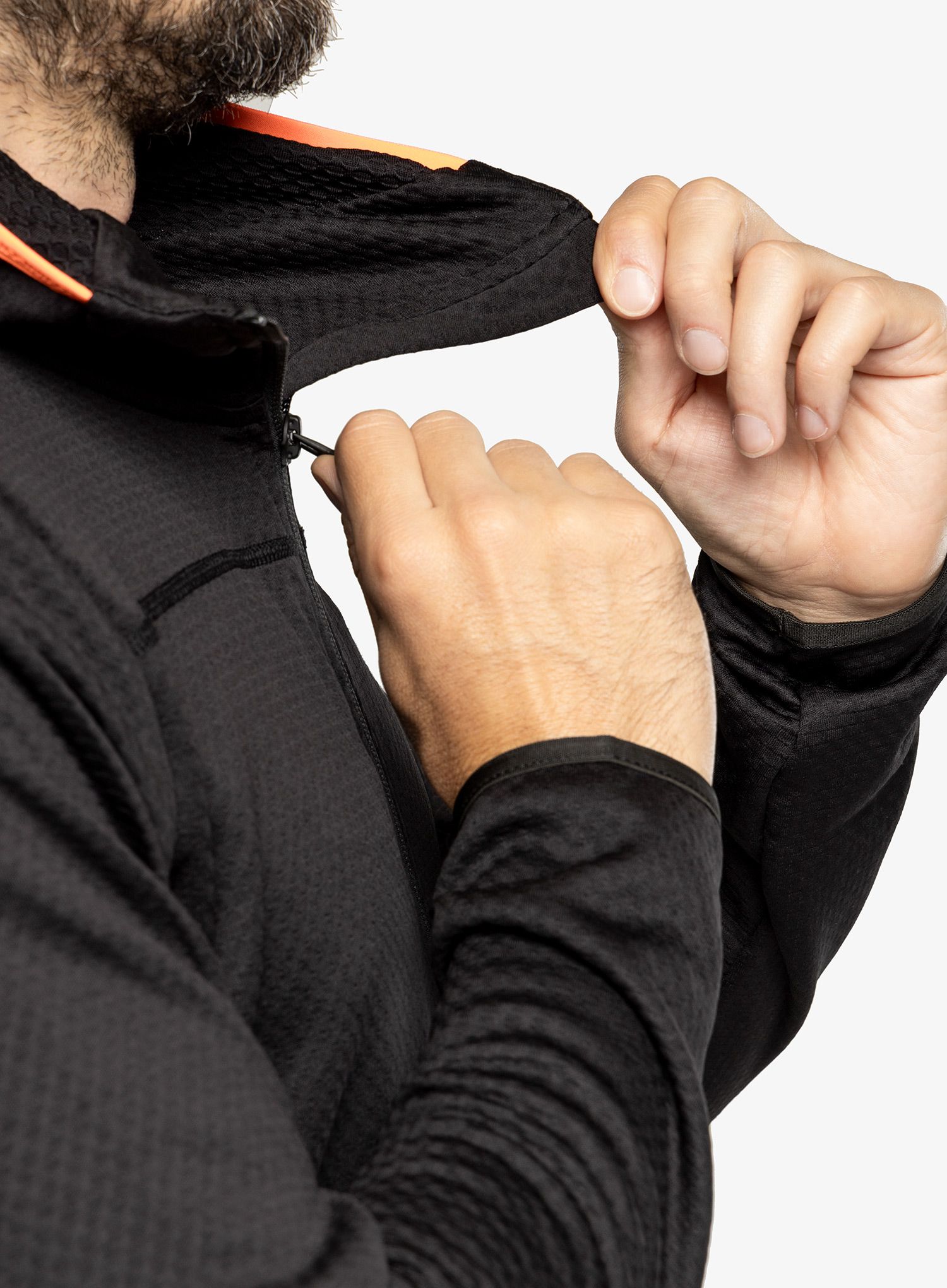 Mikina s zipem 1/2 Helly Hansen Powdreamer Midlayer - black