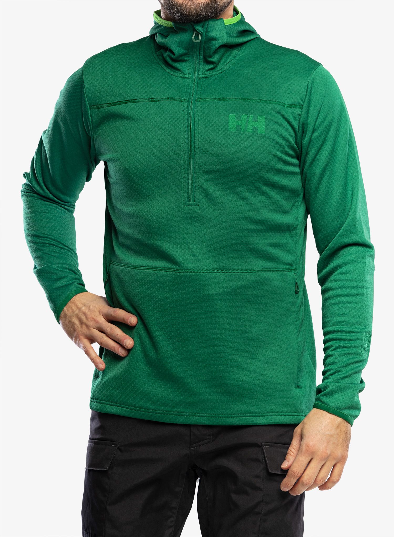Mikina s kapucí Helly Hansen Powdreamer Midlayer - malachite