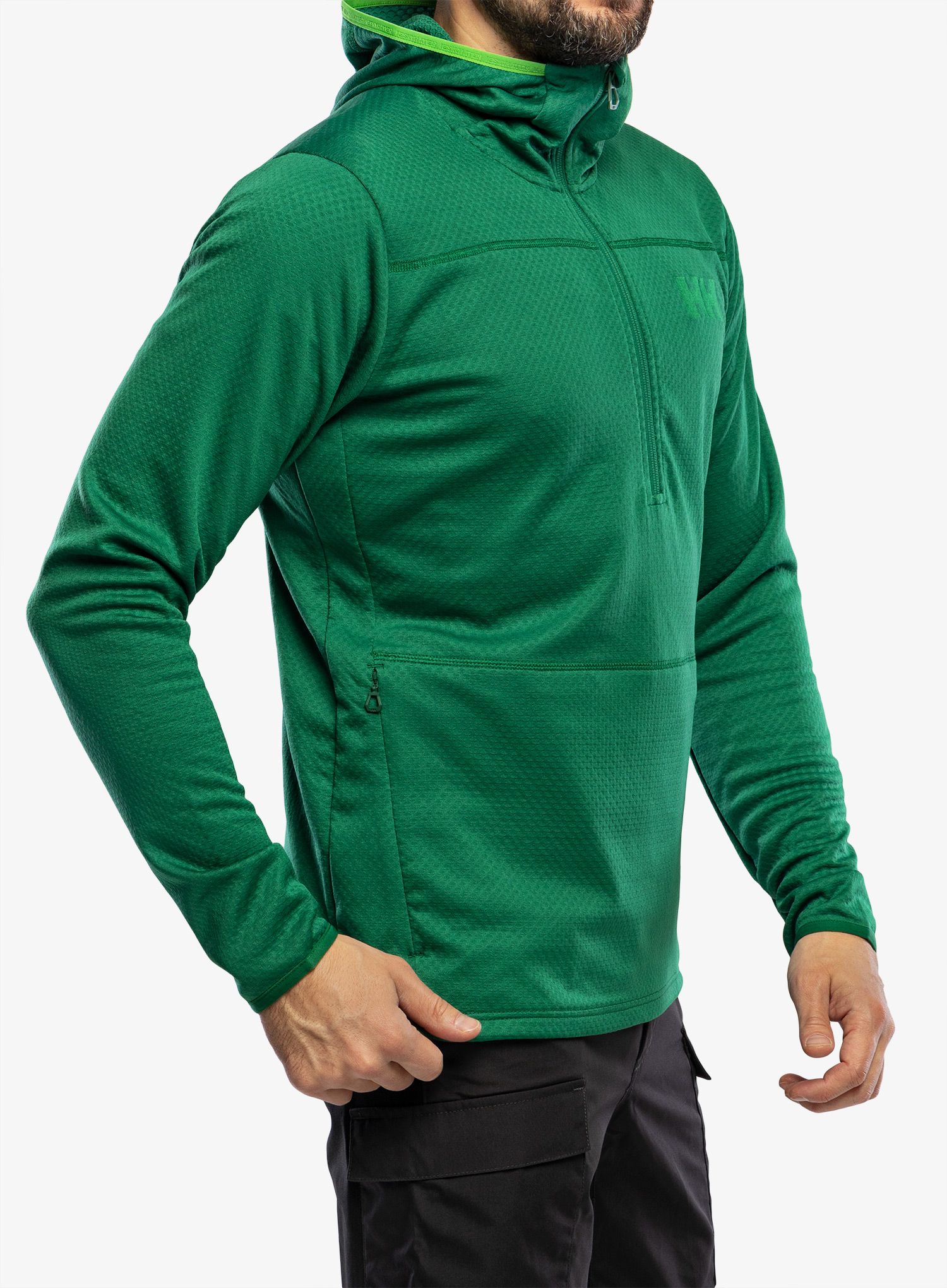 Mikina s kapucí Helly Hansen Powdreamer Midlayer - malachite