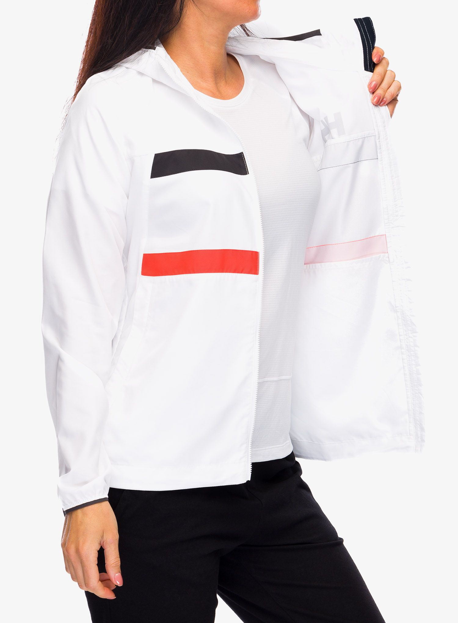 Dámská bunda Helly Hansen Salt Striped Windbreaker Jacket - white