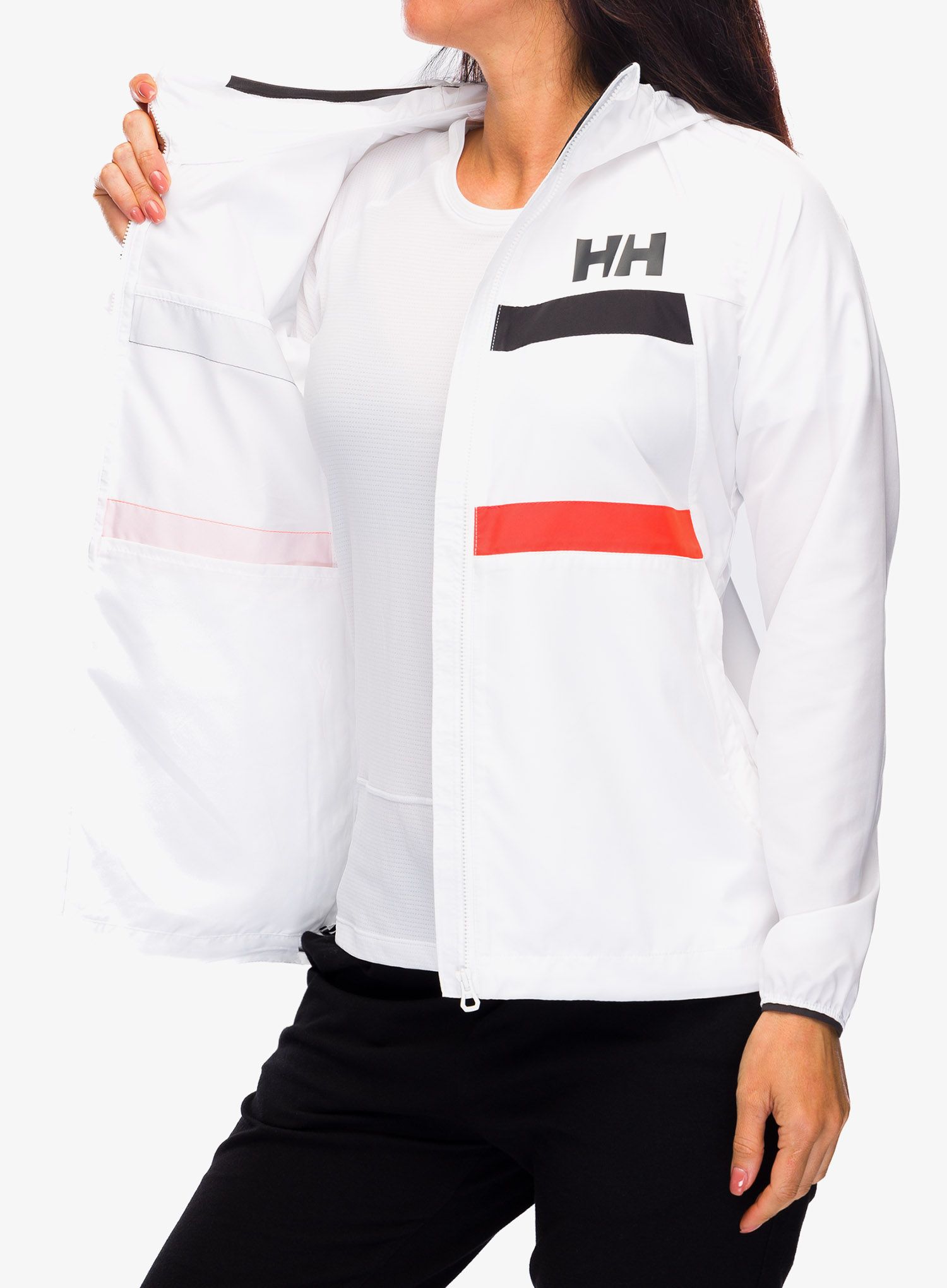 Dámská bunda Helly Hansen Salt Striped Windbreaker Jacket - white