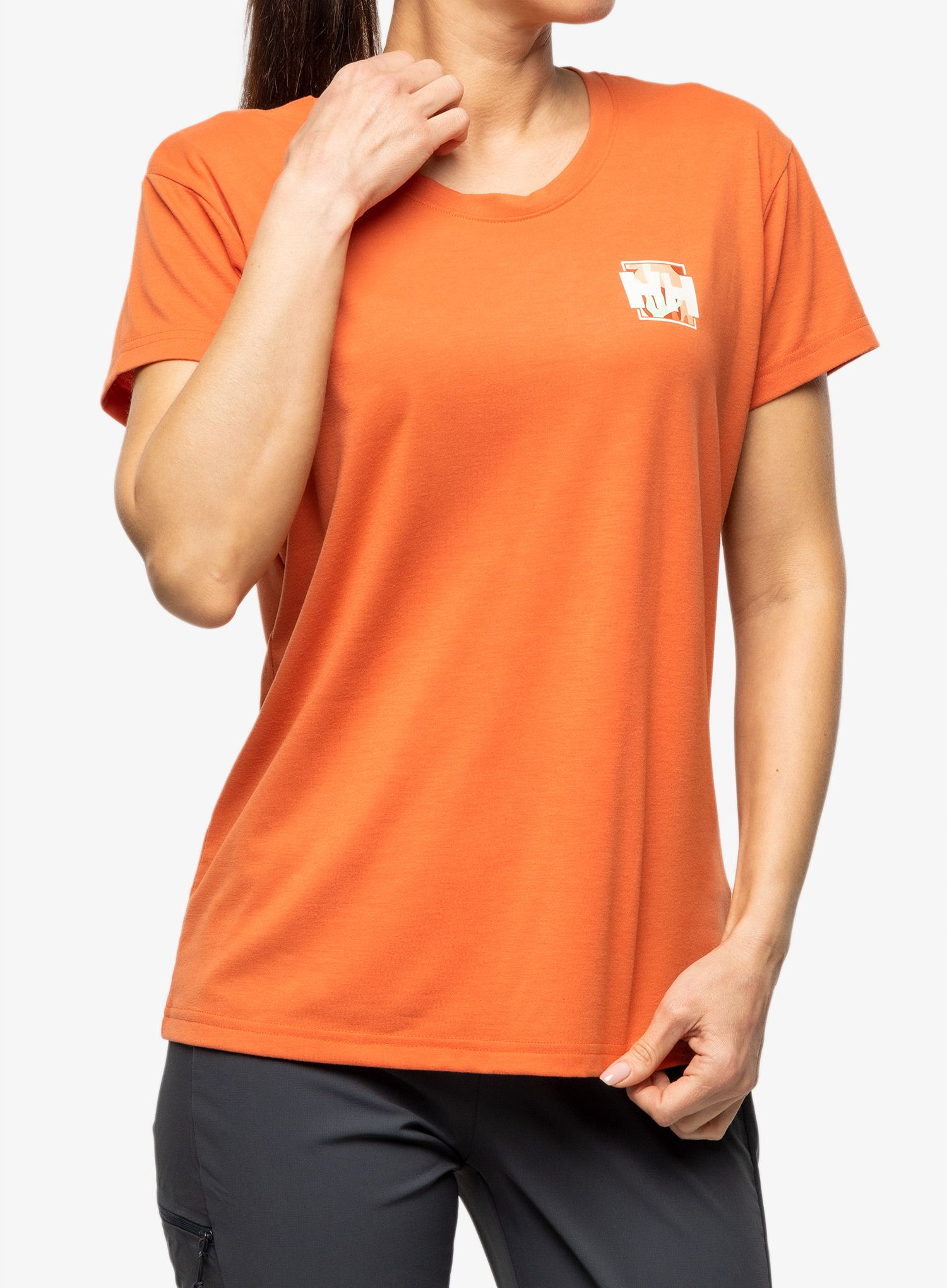 Dámské tričko Helly Hansen Skog Recycled Graph - terracotta