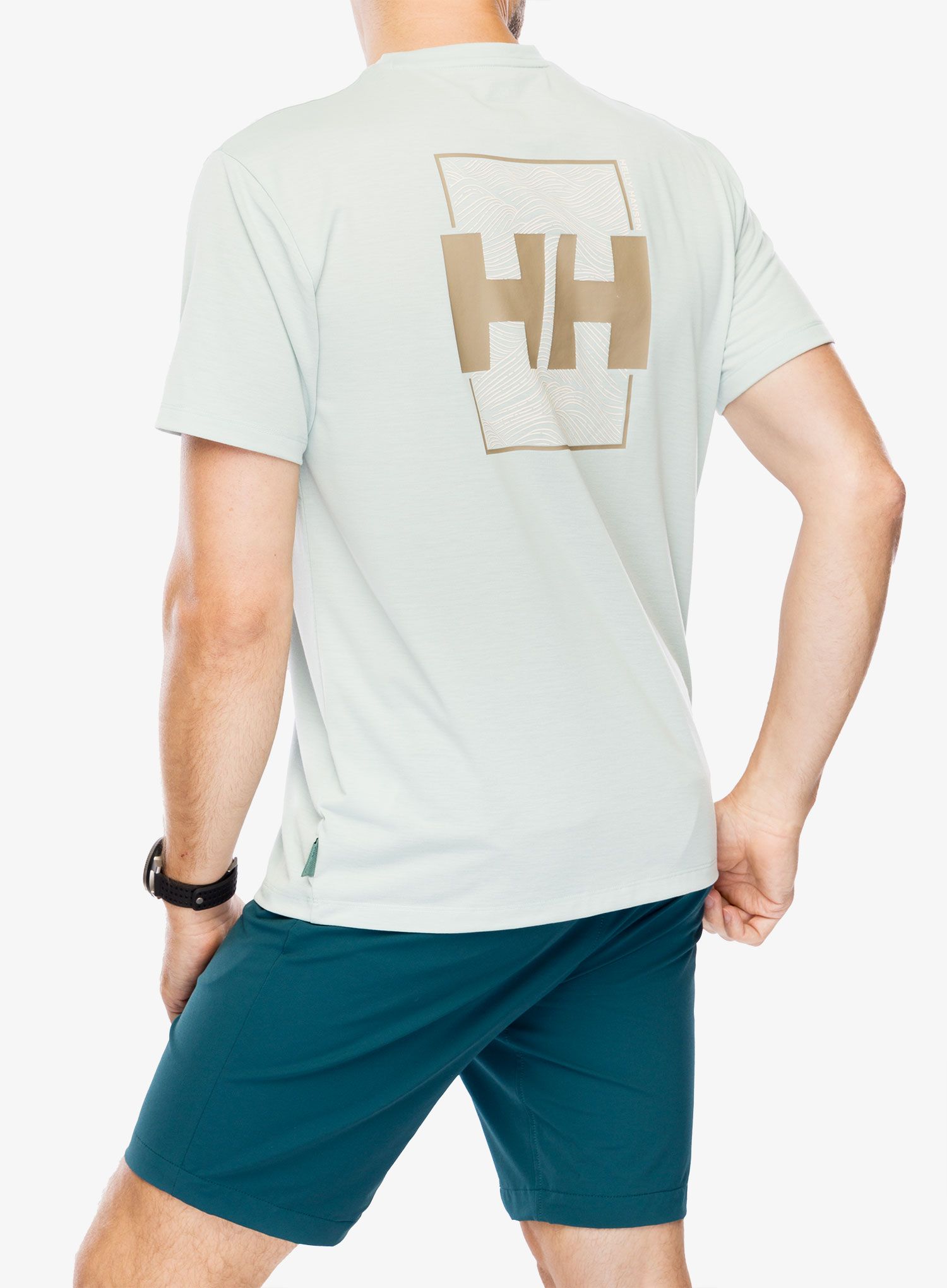 Rychleschnoucí triko Helly Hansen Skog Recycled Graphic T-Shirt - green mist