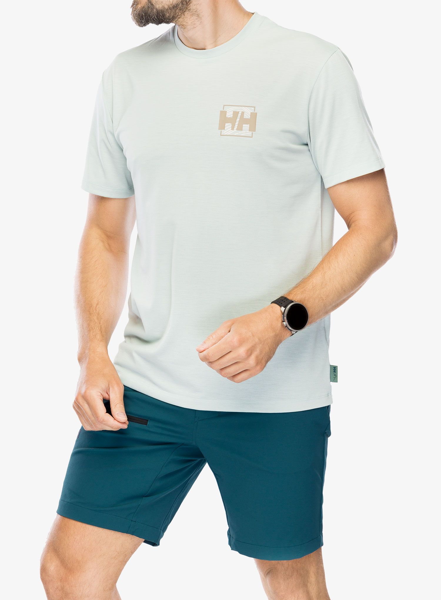 Rychleschnoucí triko Helly Hansen Skog Recycled Graphic T-Shirt - green mist