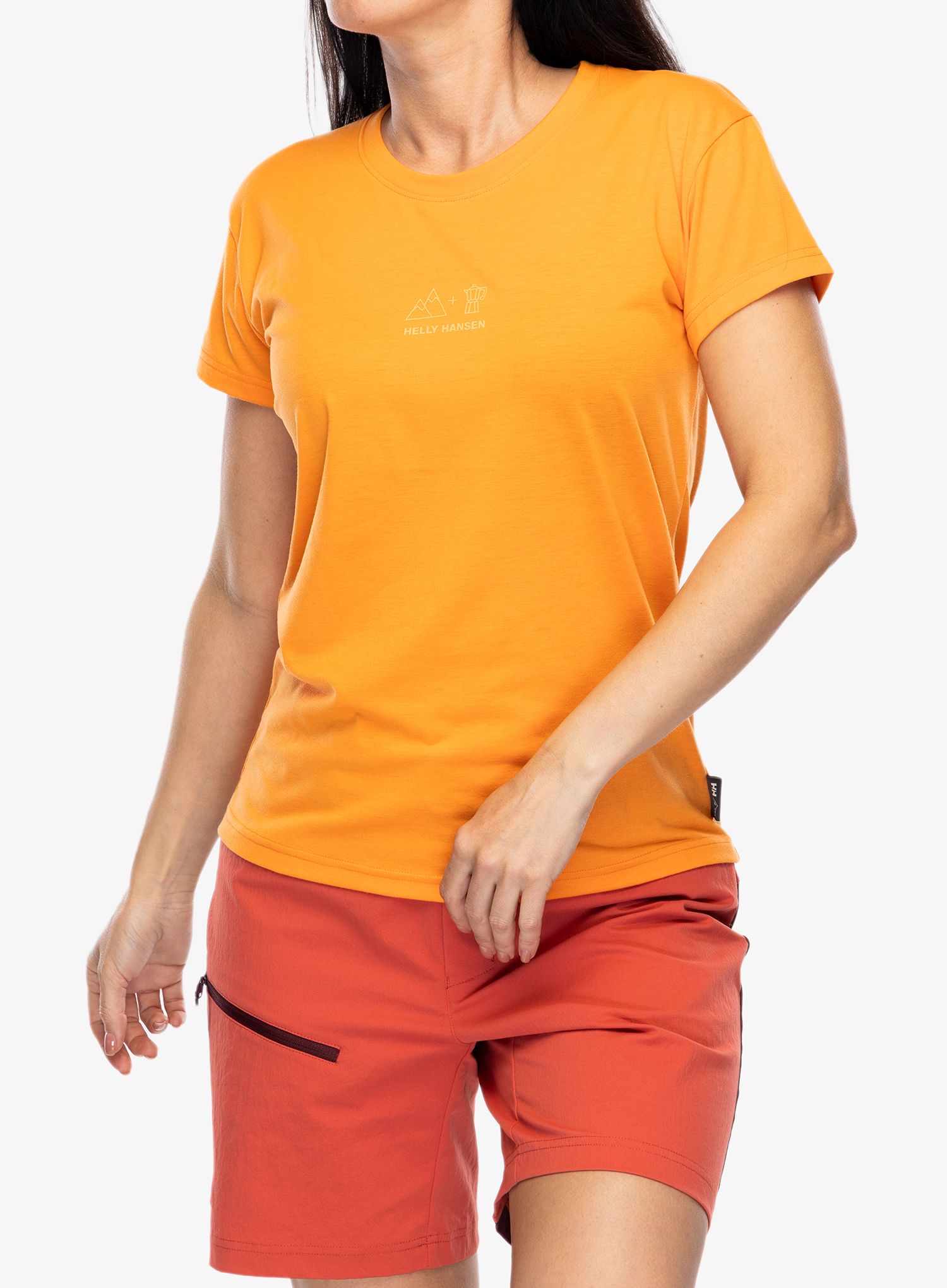 Dámské rychleschnoucí triko Helly Hansen Skog Recycled Graphic Tee - poppy orange
