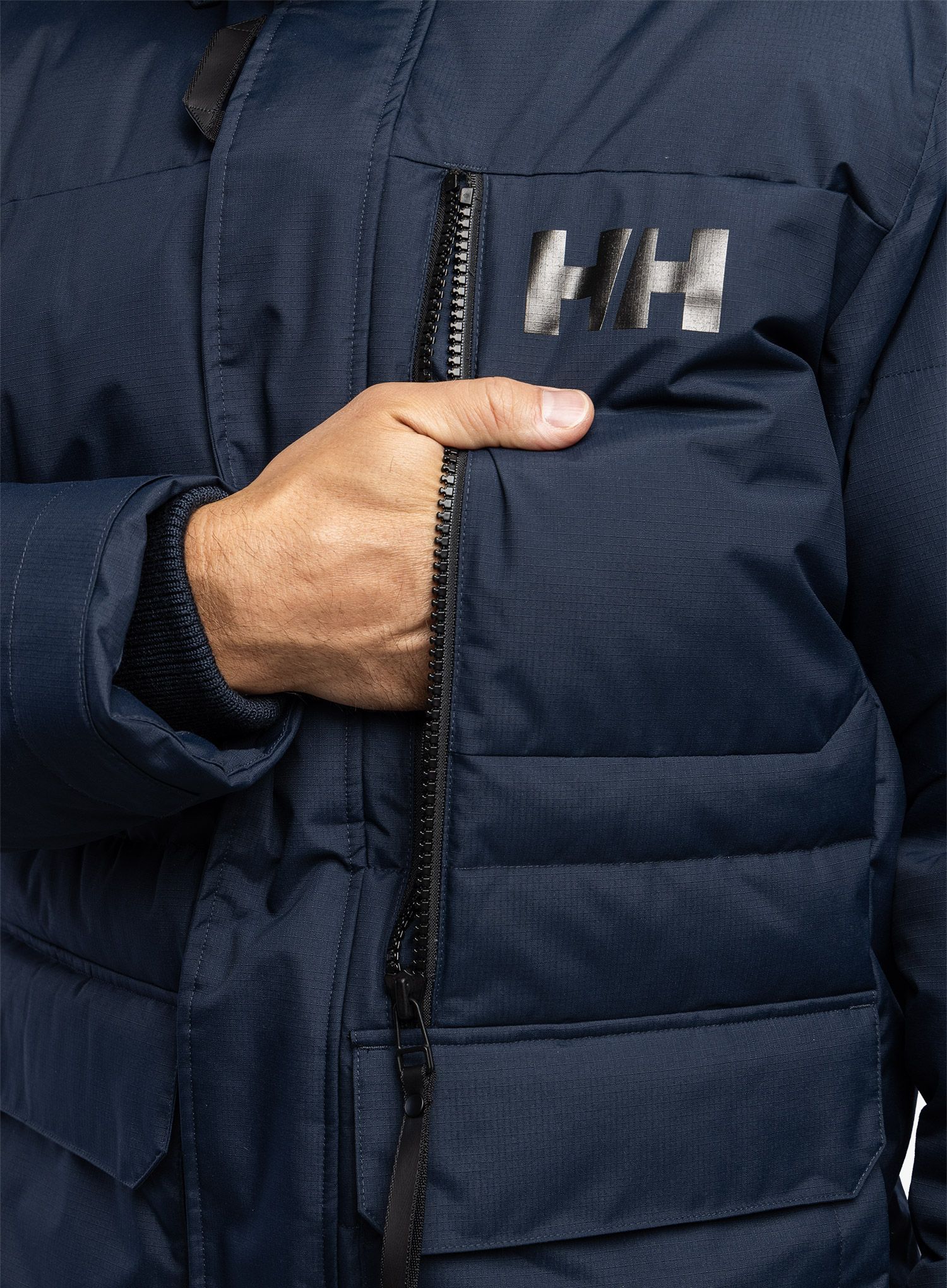 Zimní bunda Helly Hansen Tromsoe Jacket - navy/vaporous grey/gum