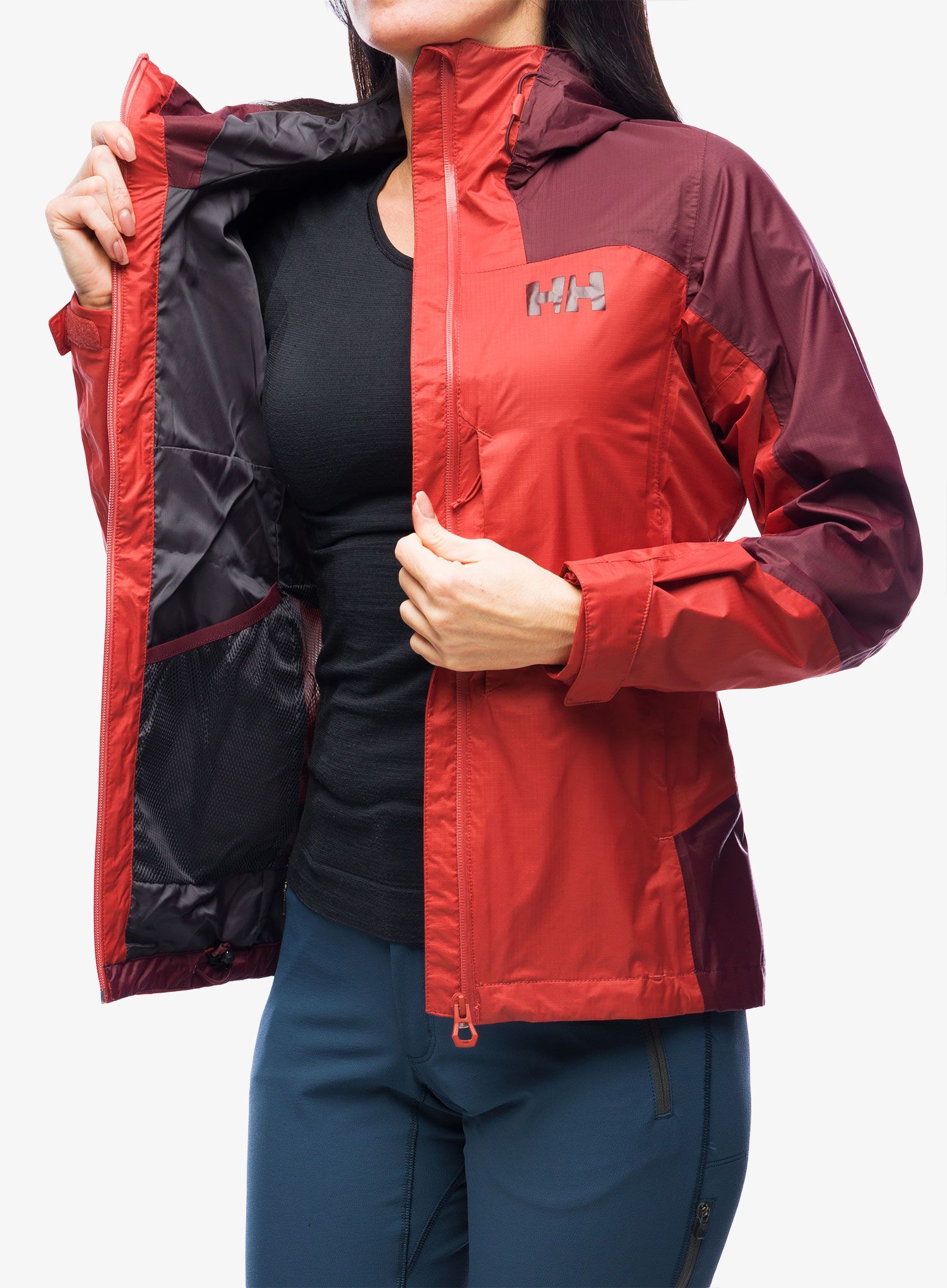 Dámská bunda do deště Helly Hansen Verglas 2L Shell Jacket - poppy red/hickory