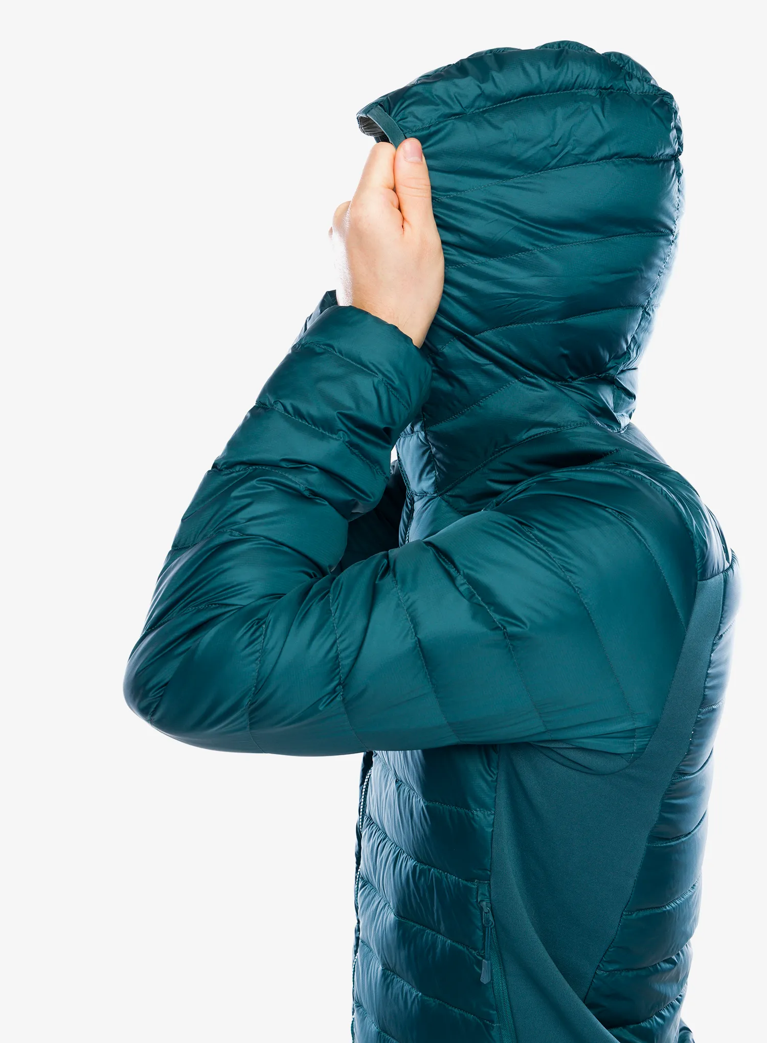 Péřová bunda Helly Hansen Verglas Down Hybrid Hood 2.0 - dark creek