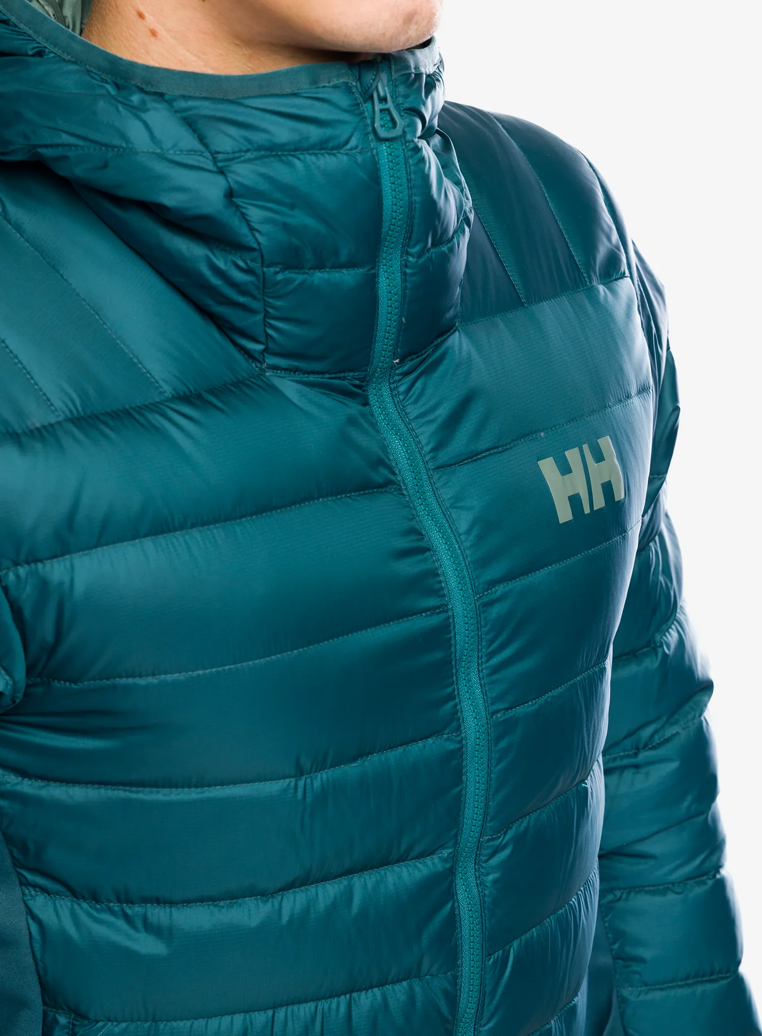 Péřová bunda Helly Hansen Verglas Down Hybrid Hood 2.0 - dark creek