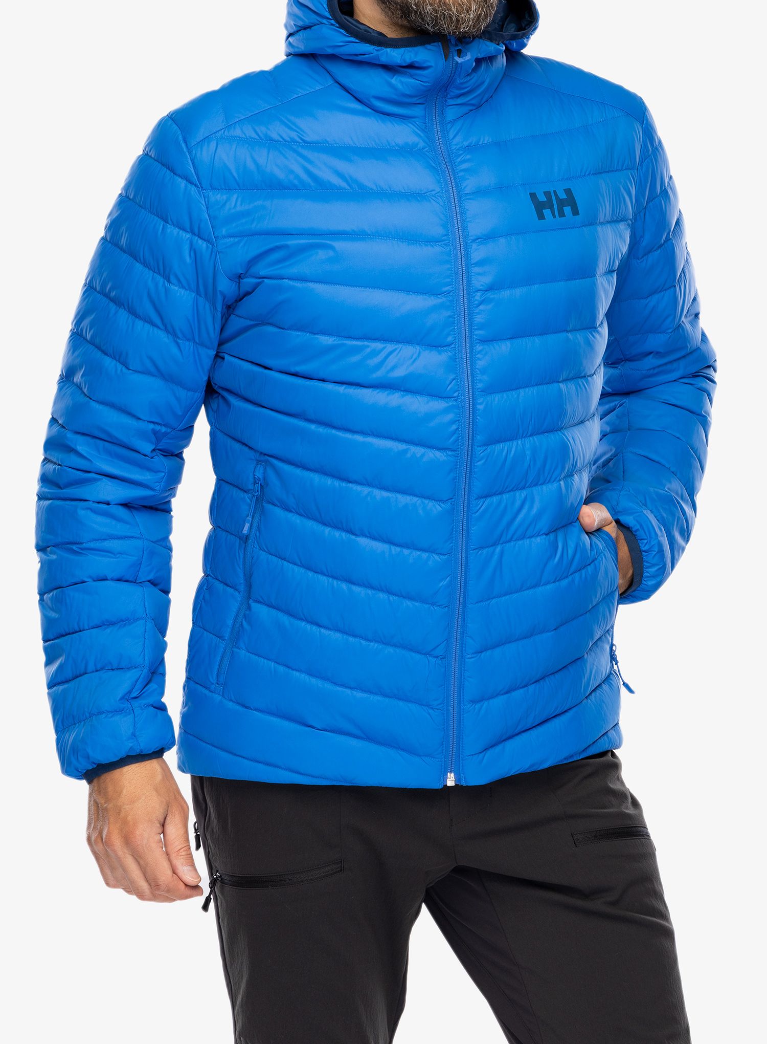 Péřová bunda pánská Helly Hansen Verglas Hooded Down Insulator - cobalt 2.0