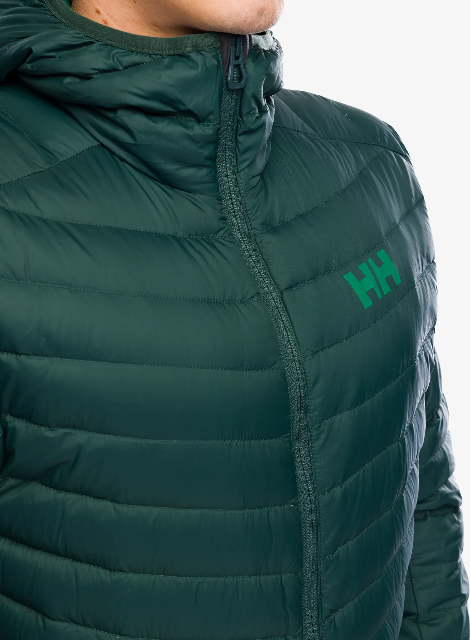 Péřová bunda Helly Hansen Verglas Hooded Down Insulator - darkest spruce
