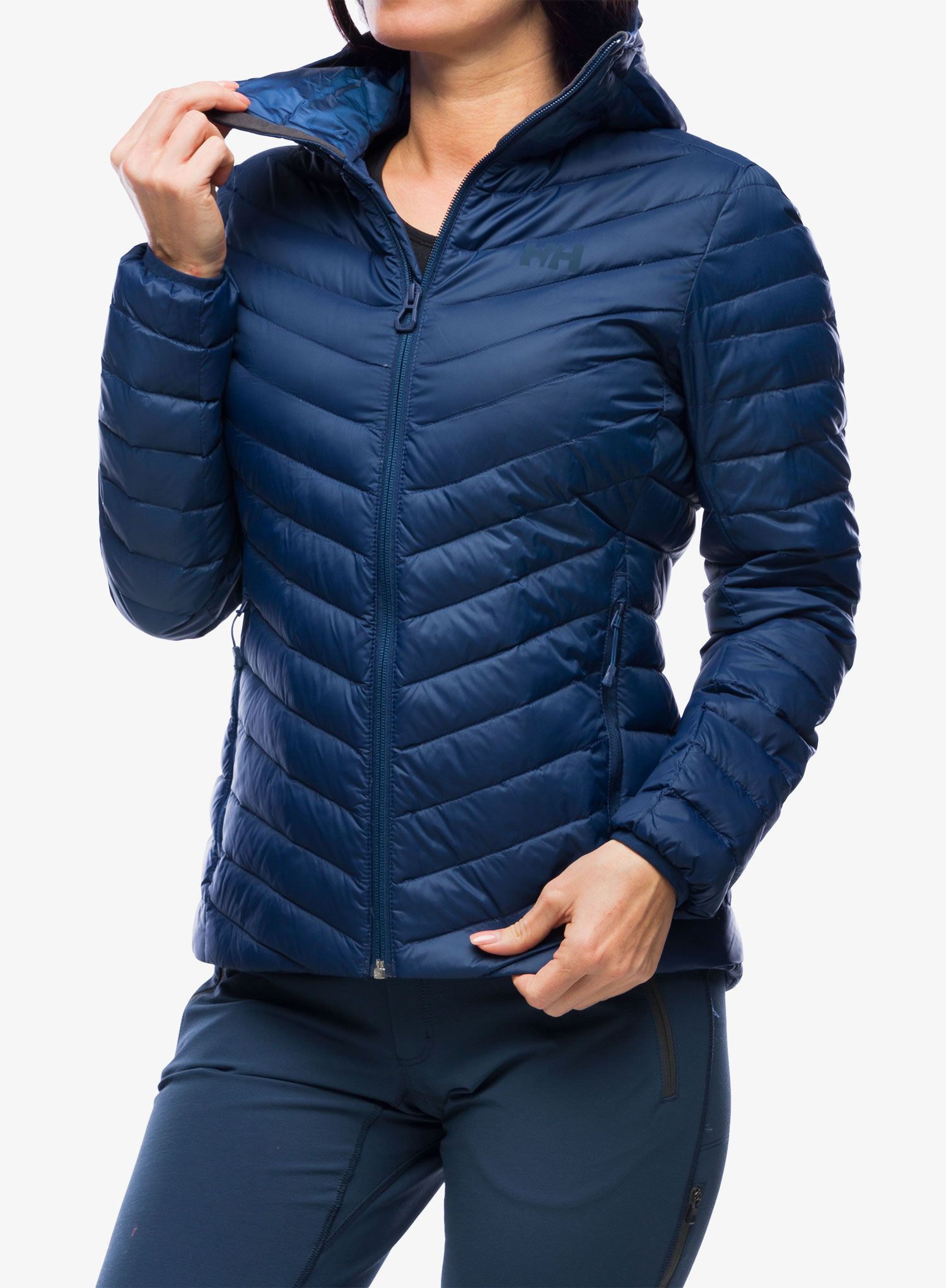 Dámská péřová bunda Helly Hansen Verglas Hooded Down Insulator - ocean