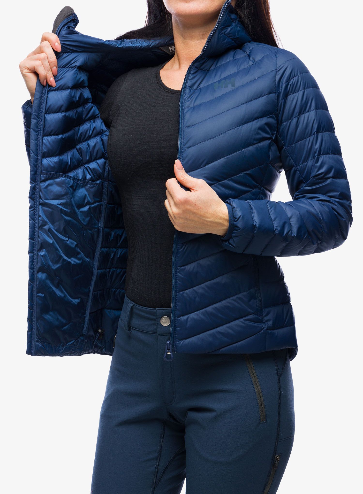 Dámská péřová bunda Helly Hansen Verglas Hooded Down Insulator - ocean