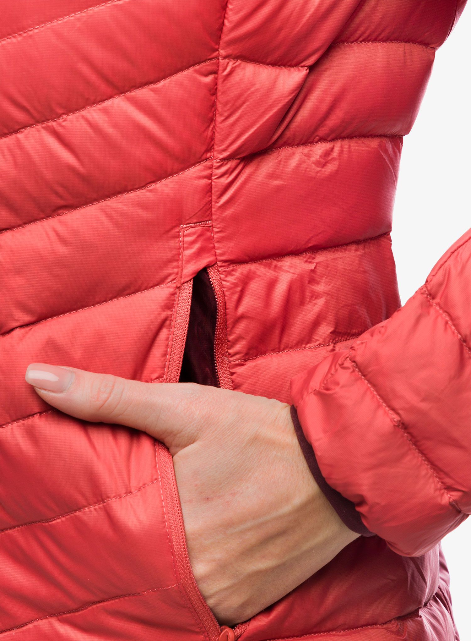 Dámská péřová bunda Helly Hansen Verglas Hooded Down Insulator - poppy red/hickory