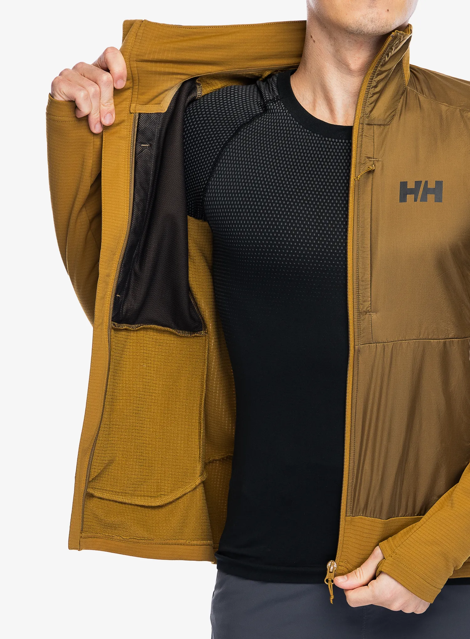 Mikina se zipem Helly Hansen Versalite Hybrid Fleece Jacket - lynx