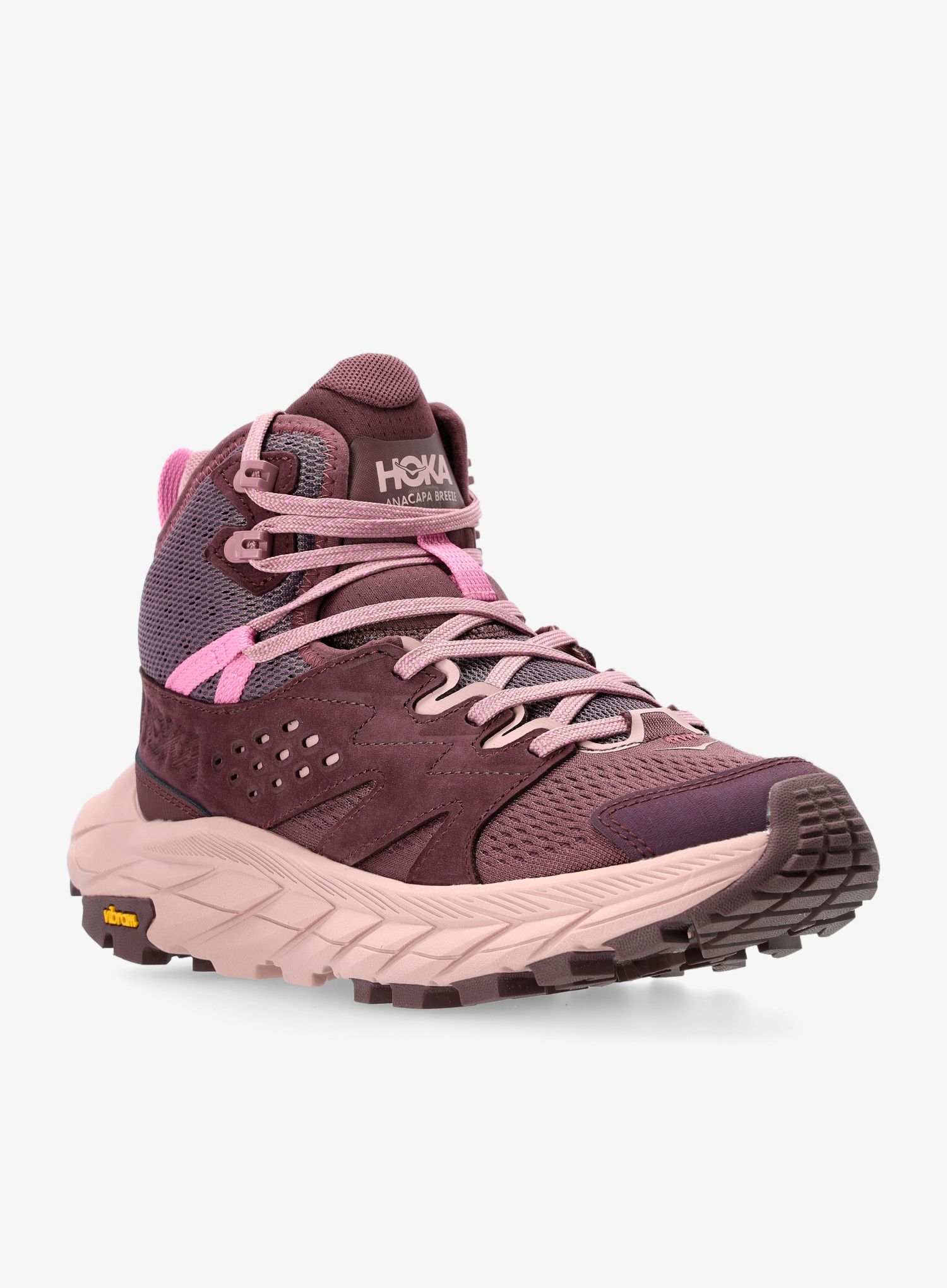 Turistické boty dámské Hoka Anacapa Breeze Mid - raisin/pale mauve