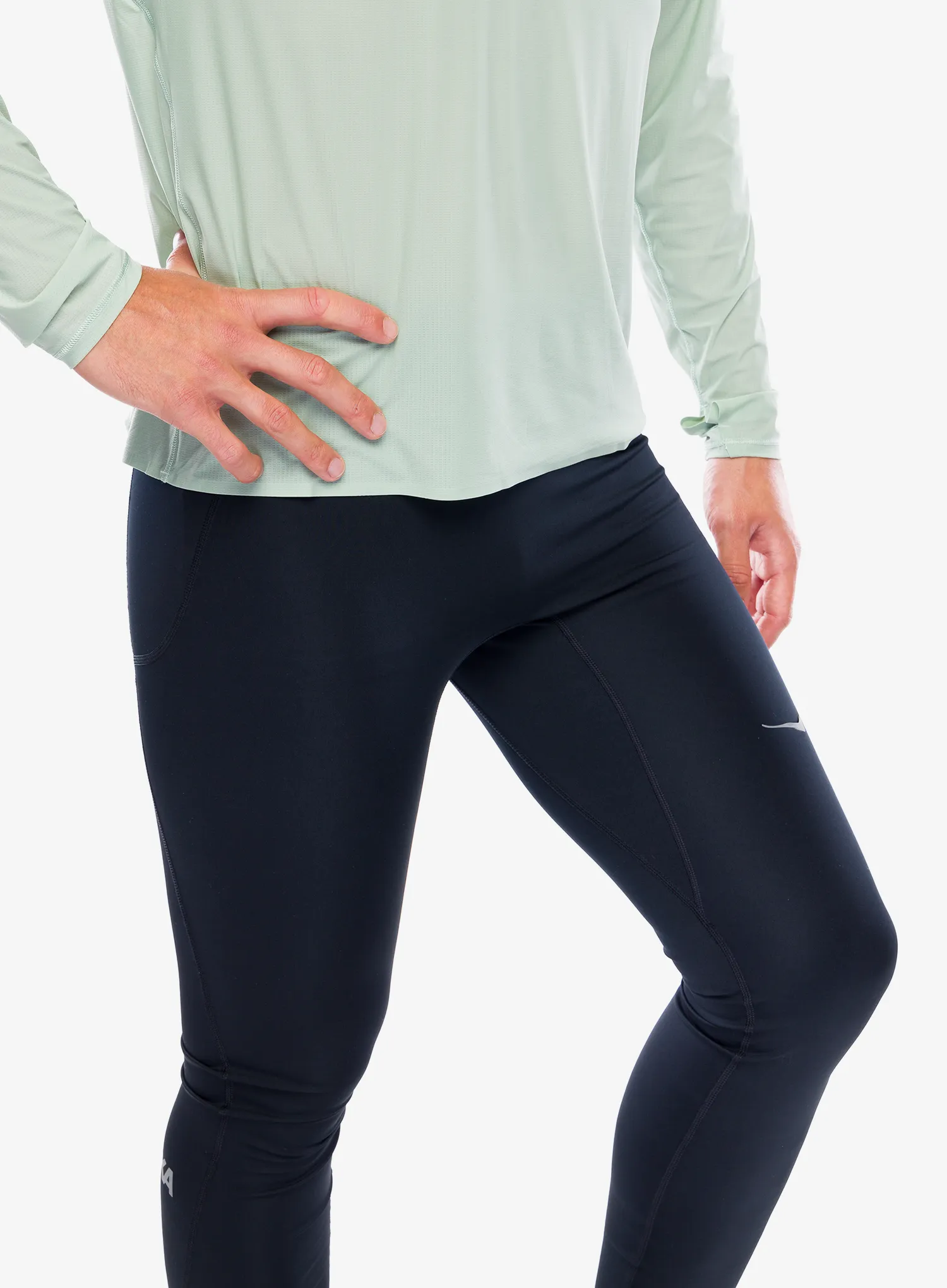 Legíny na běhání Hoka Novafly Run Tight - black