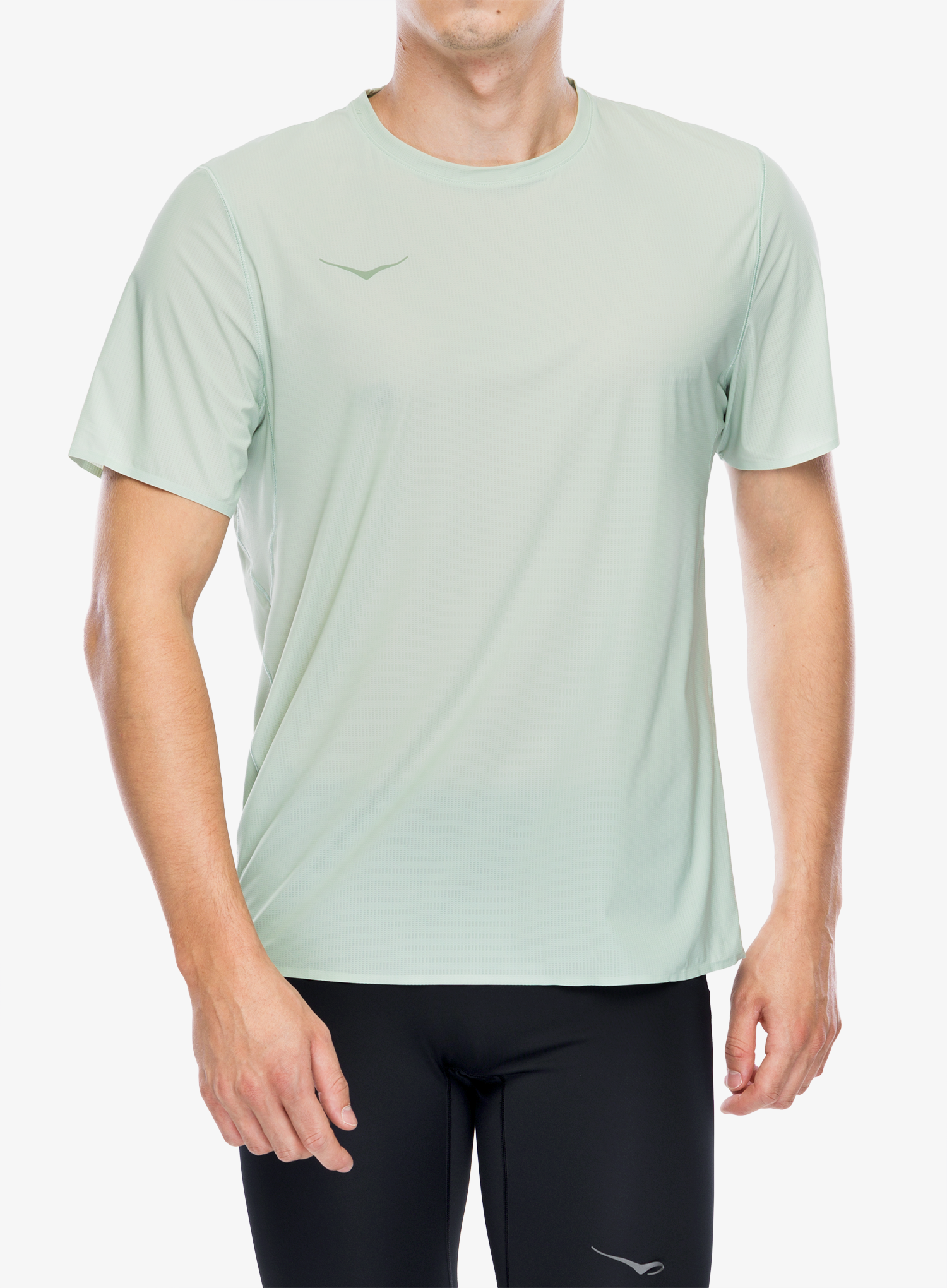 Běžecké tričko Hoka Performance Run Short Sleeve - aloe vera