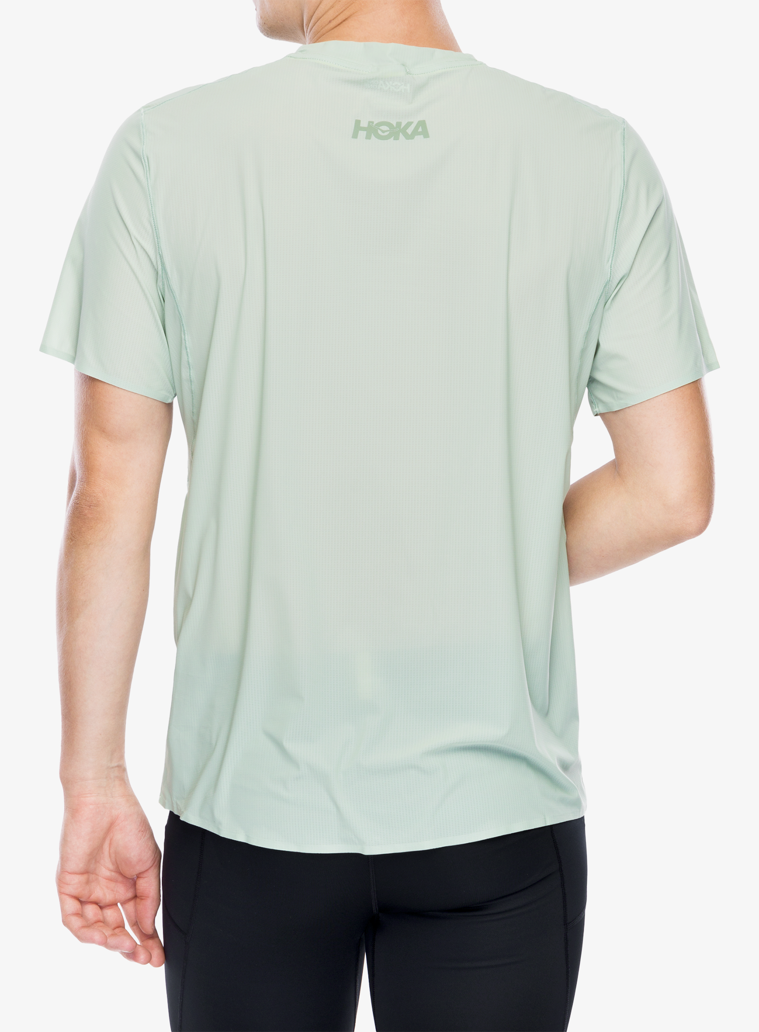 Běžecké tričko Hoka Performance Run Short Sleeve - aloe vera