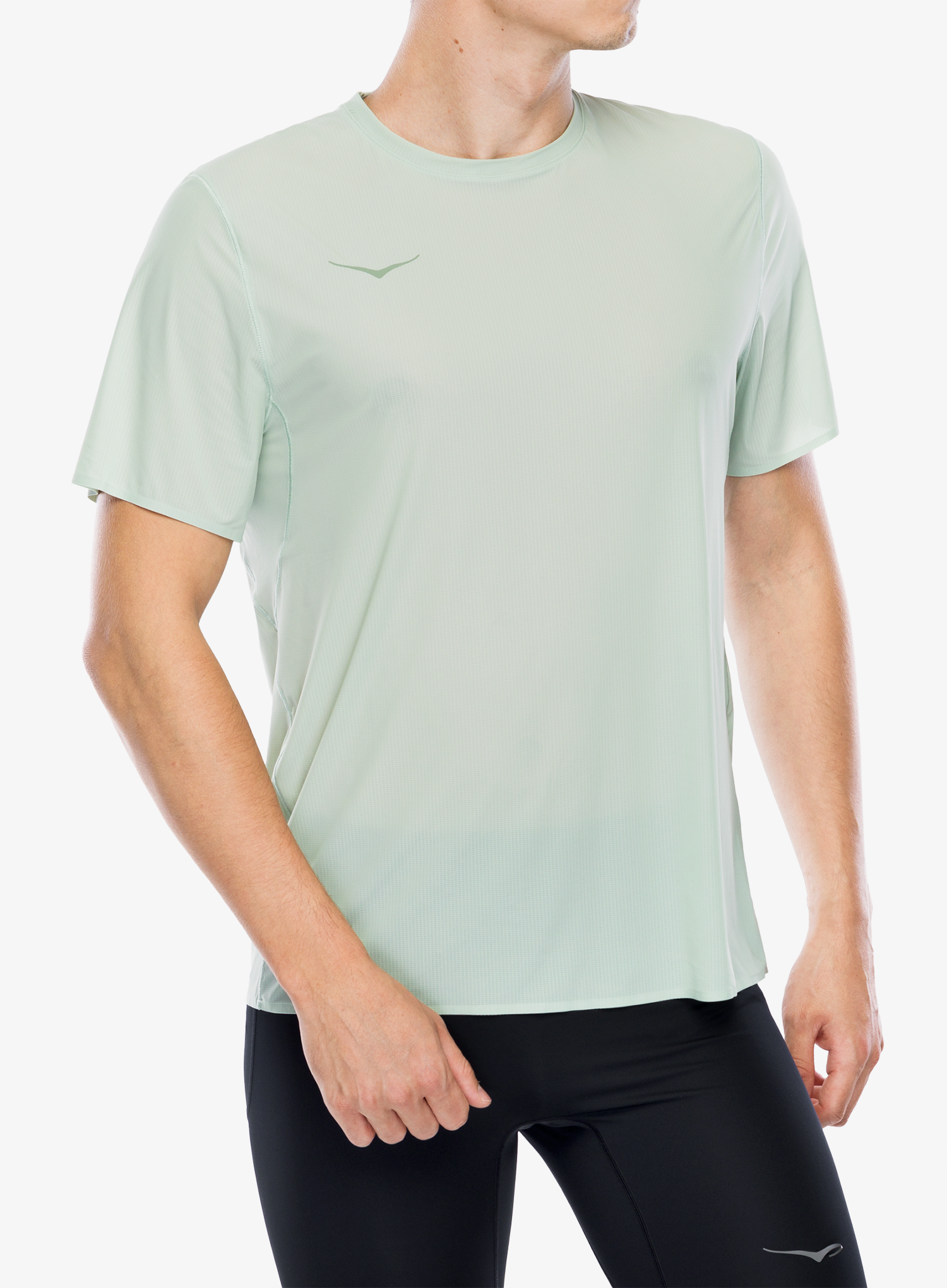 Běžecké tričko Hoka Performance Run Short Sleeve - aloe vera