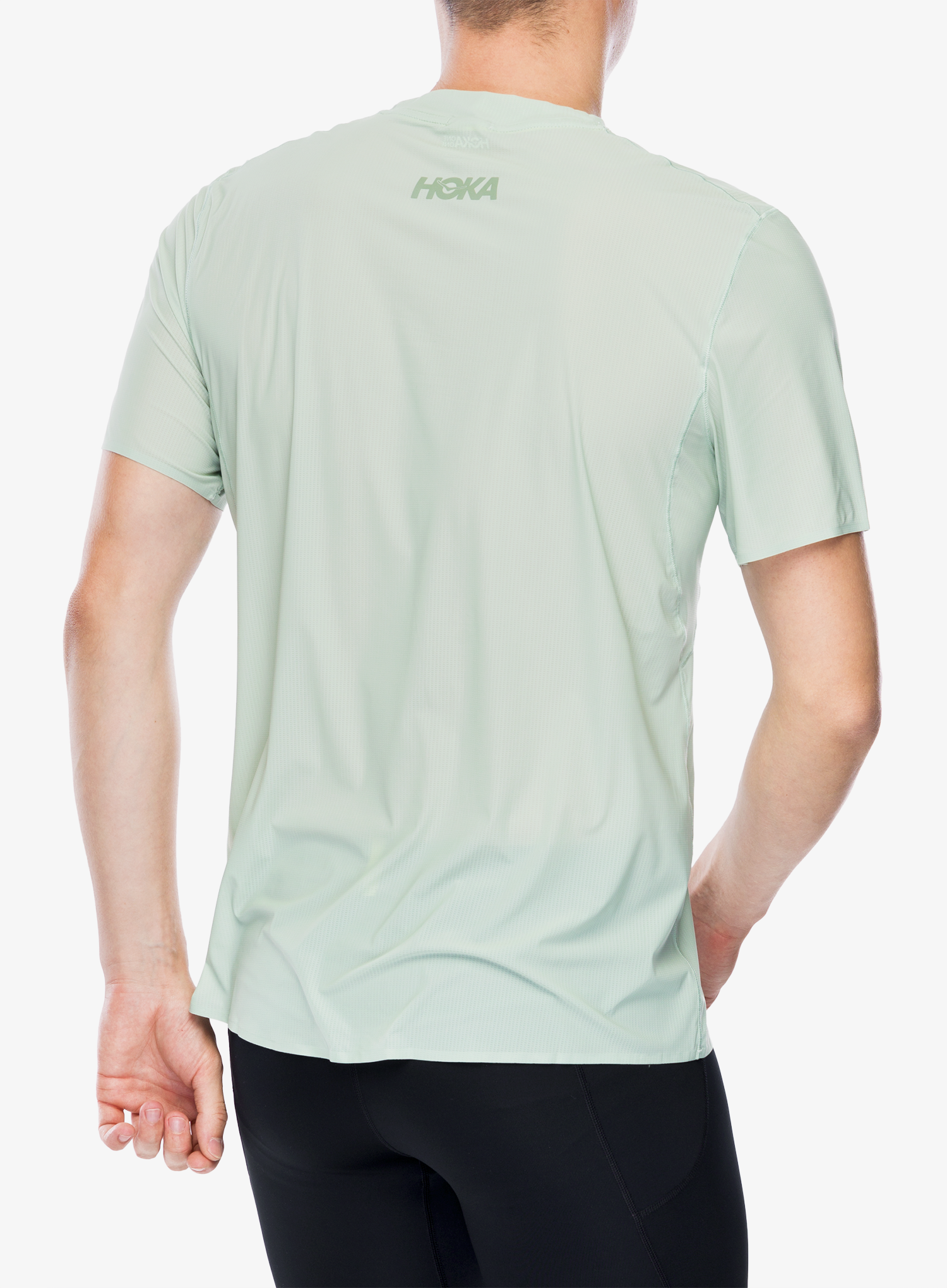 Běžecké tričko Hoka Performance Run Short Sleeve - aloe vera