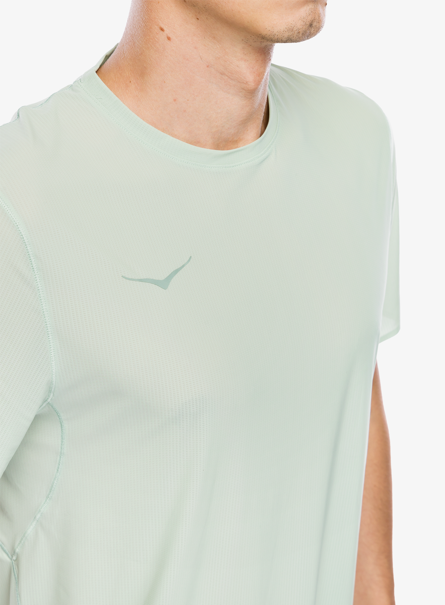 Běžecké tričko Hoka Performance Run Short Sleeve - aloe vera