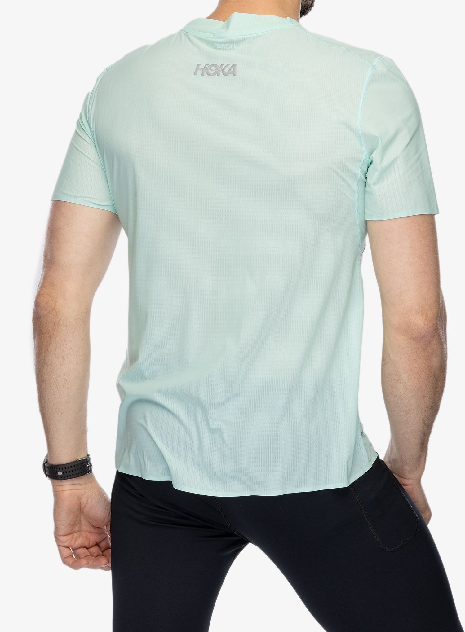 Běžecké tričko Hoka Performance Run Short Sleeve - cloudless