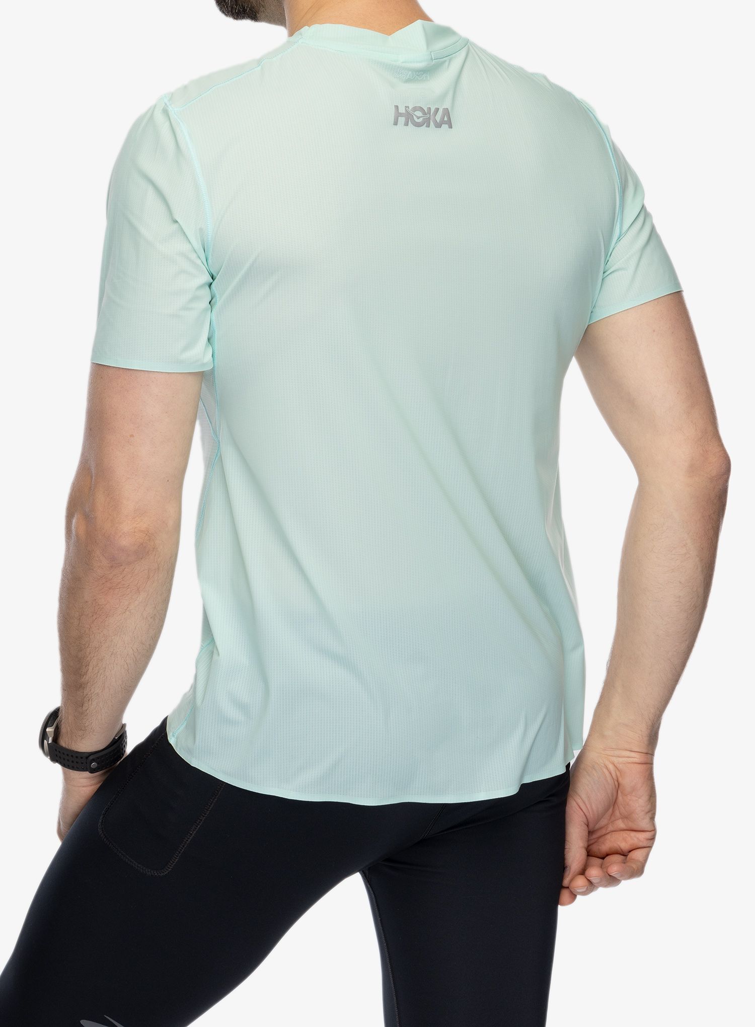 Běžecké tričko Hoka Performance Run Short Sleeve - cloudless