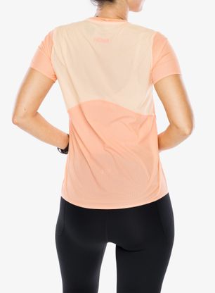Běžecké tričko dámské Hoka Performance Run Short Sleeve - papaya