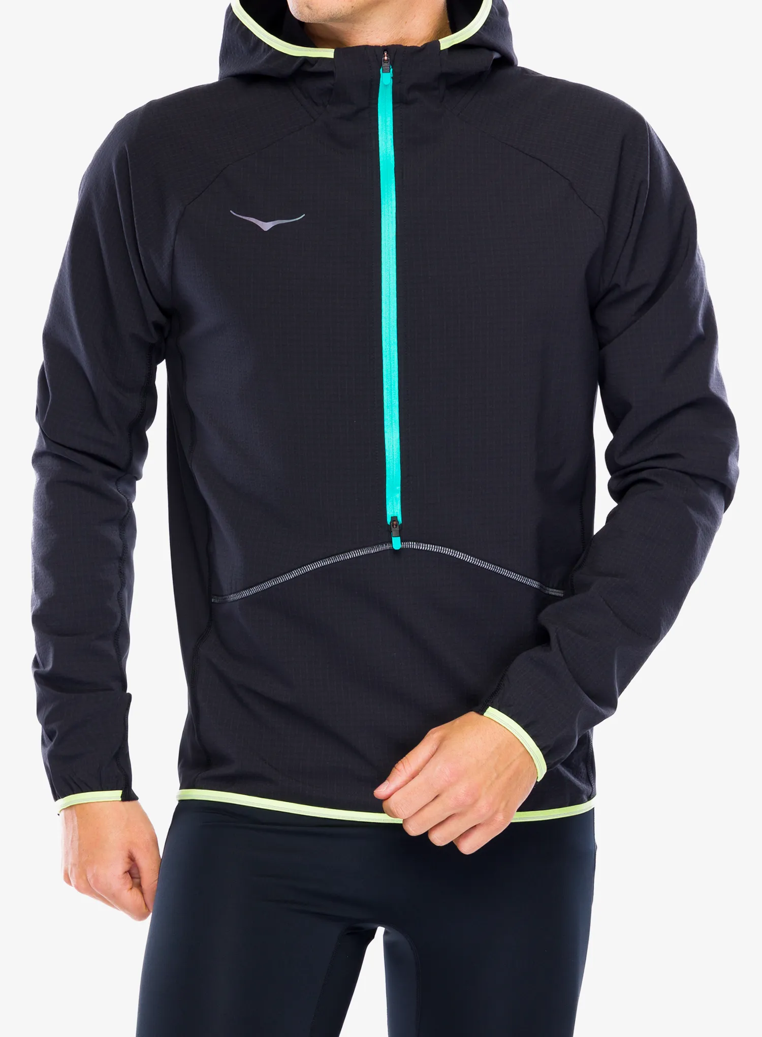 Bunda na běhání Hoka SkyGlow Half-Zip - black