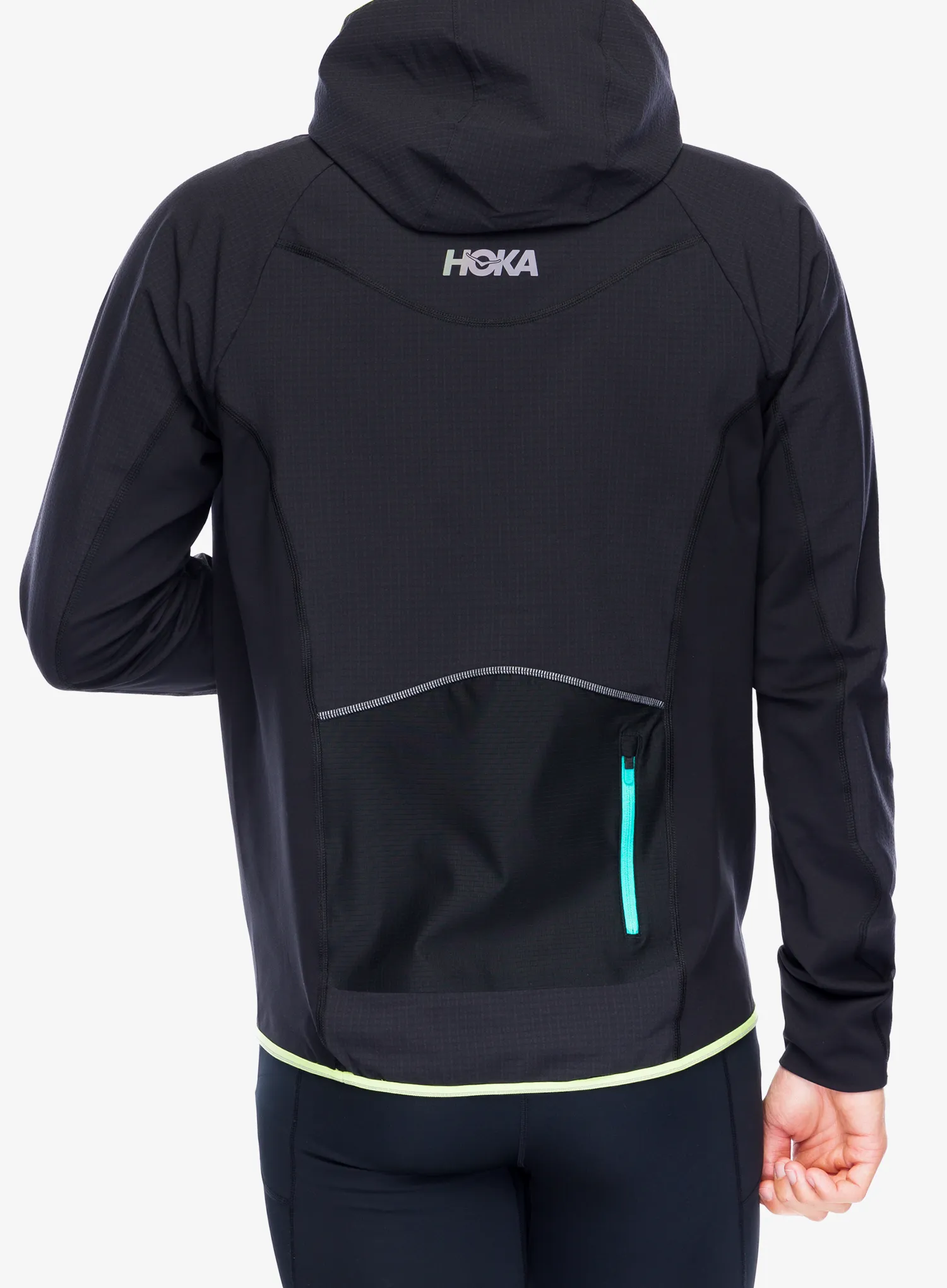 Bunda na běhání Hoka SkyGlow Half-Zip - black