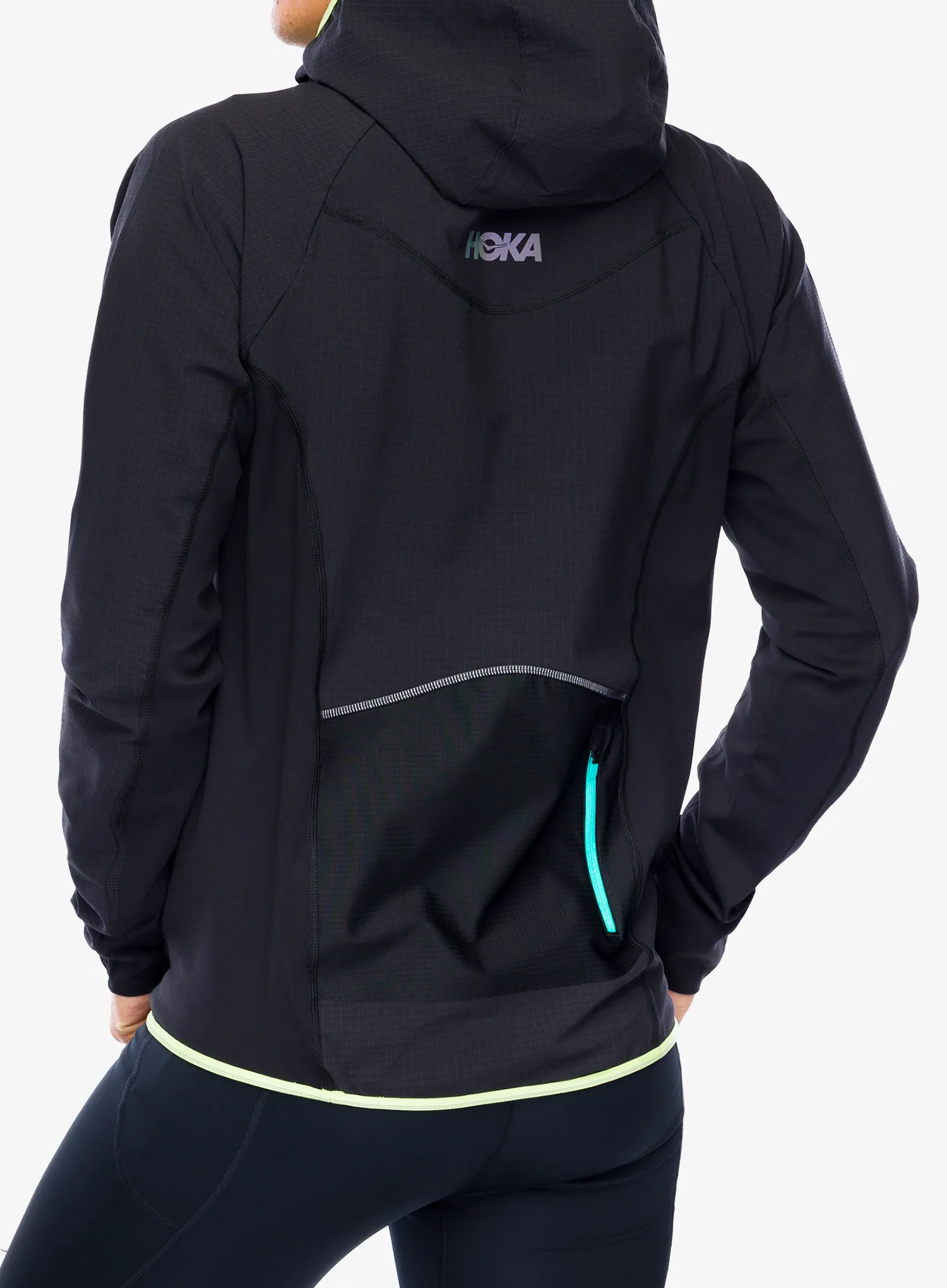 Bunda na běhání Hoka SkyGlow Half-Zip - black