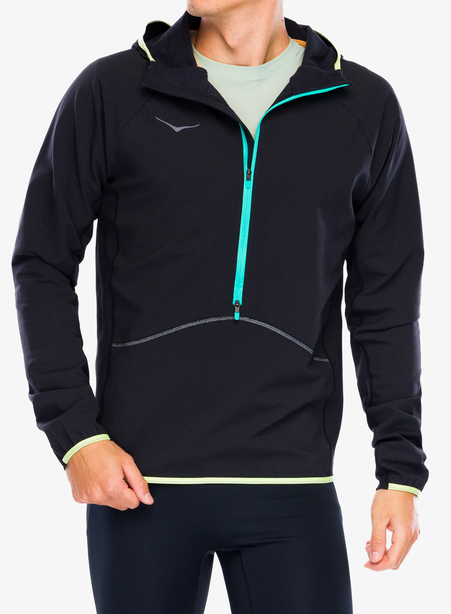 Bunda na běhání Hoka SkyGlow Half-Zip - black