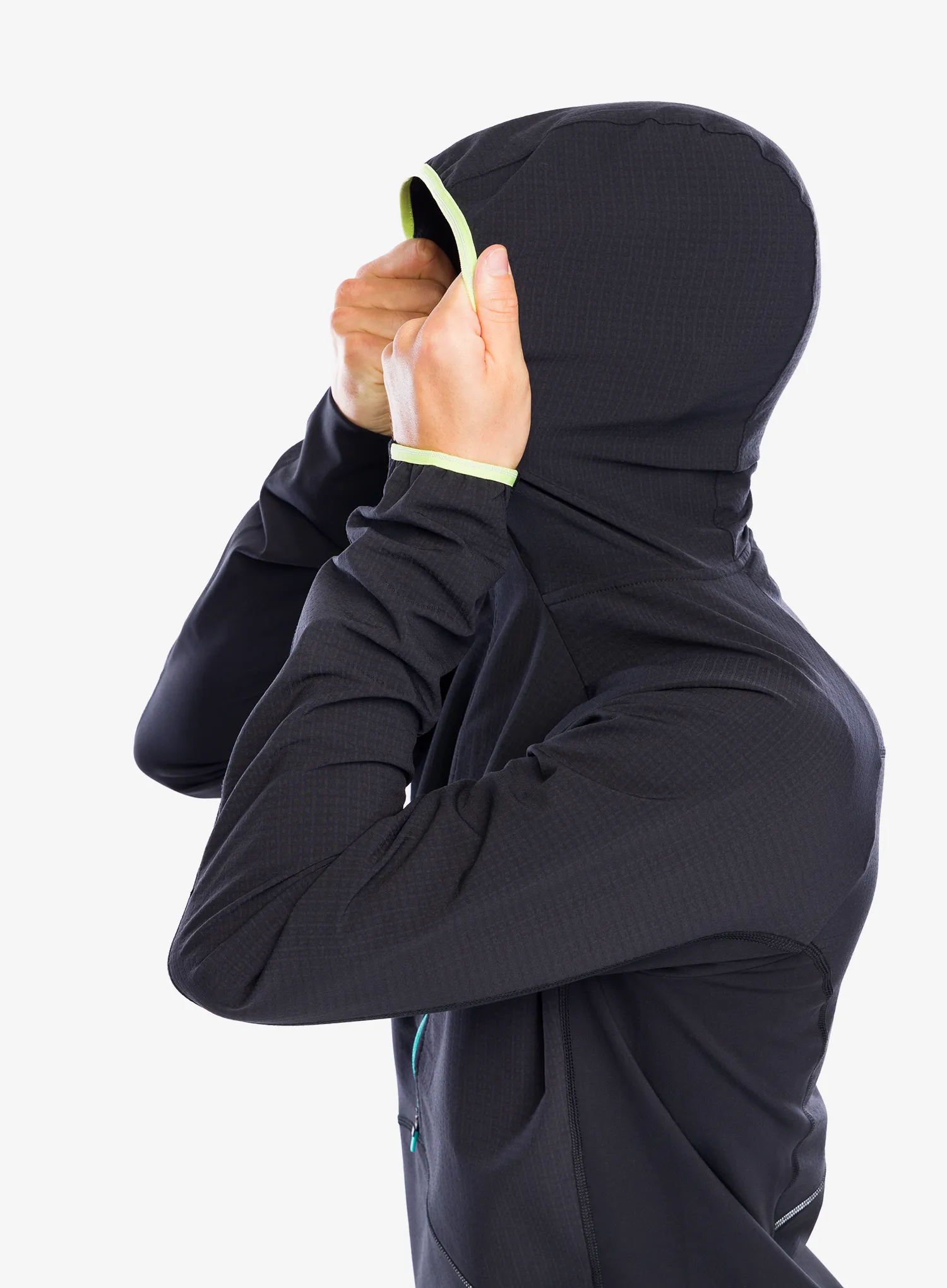 Bunda na běhání Hoka SkyGlow Half-Zip - black