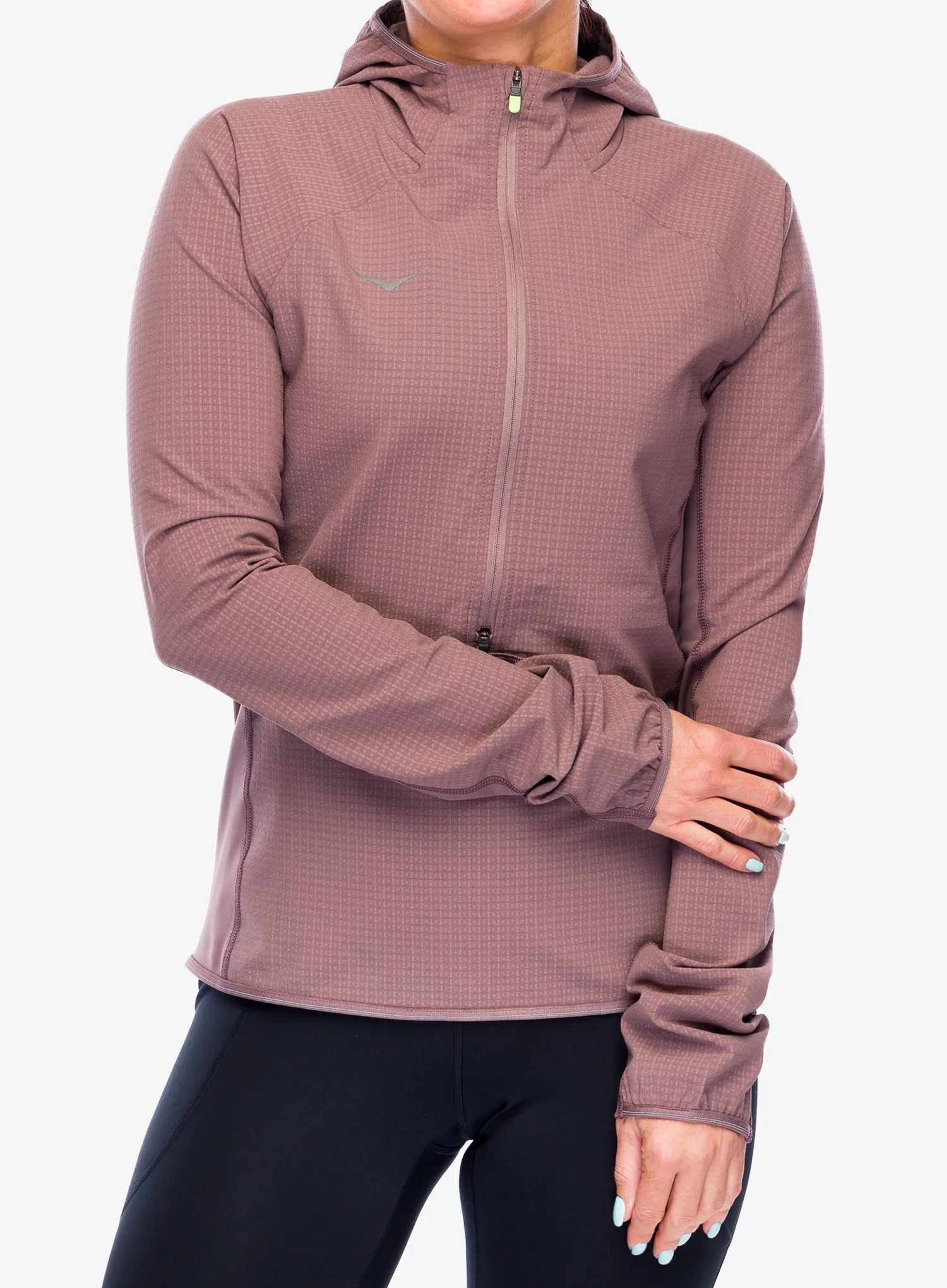 Běžecká bunda dámská Hoka SkyGlow Half-Zip - smokey quartz