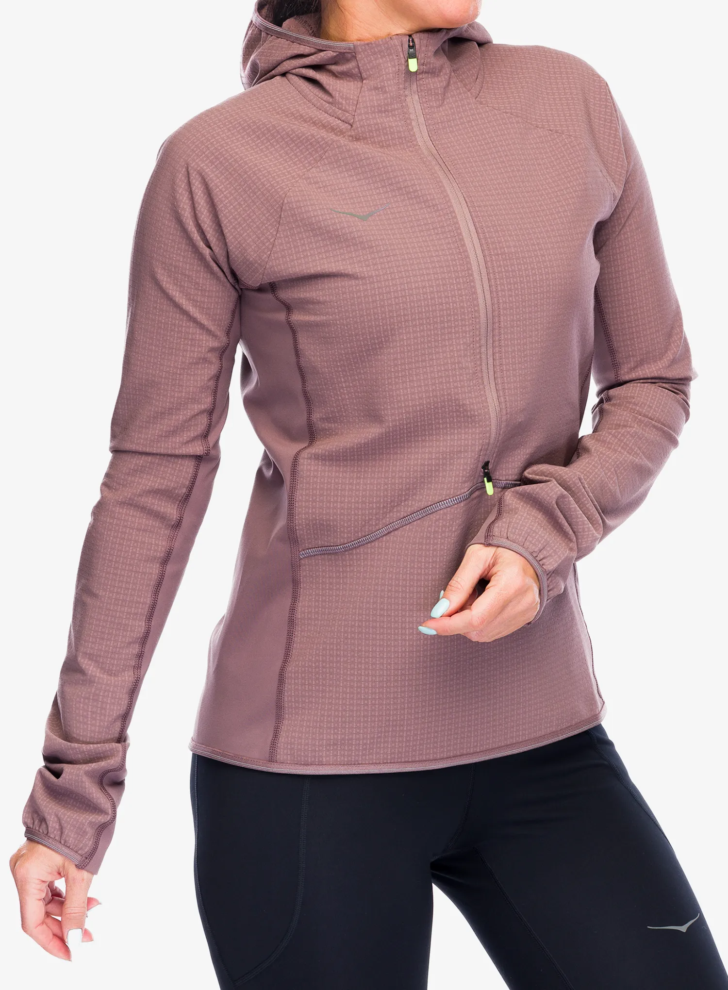 Běžecká bunda dámská Hoka SkyGlow Half-Zip - smokey quartz