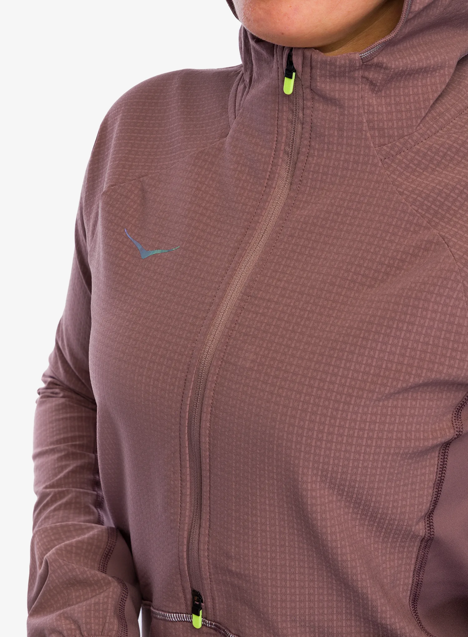 Běžecká bunda dámská Hoka SkyGlow Half-Zip - smokey quartz